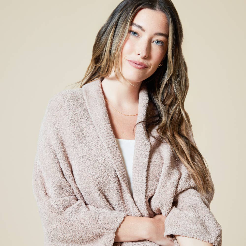 Soft & Cozy One Size Coco Marshmallow Shrug