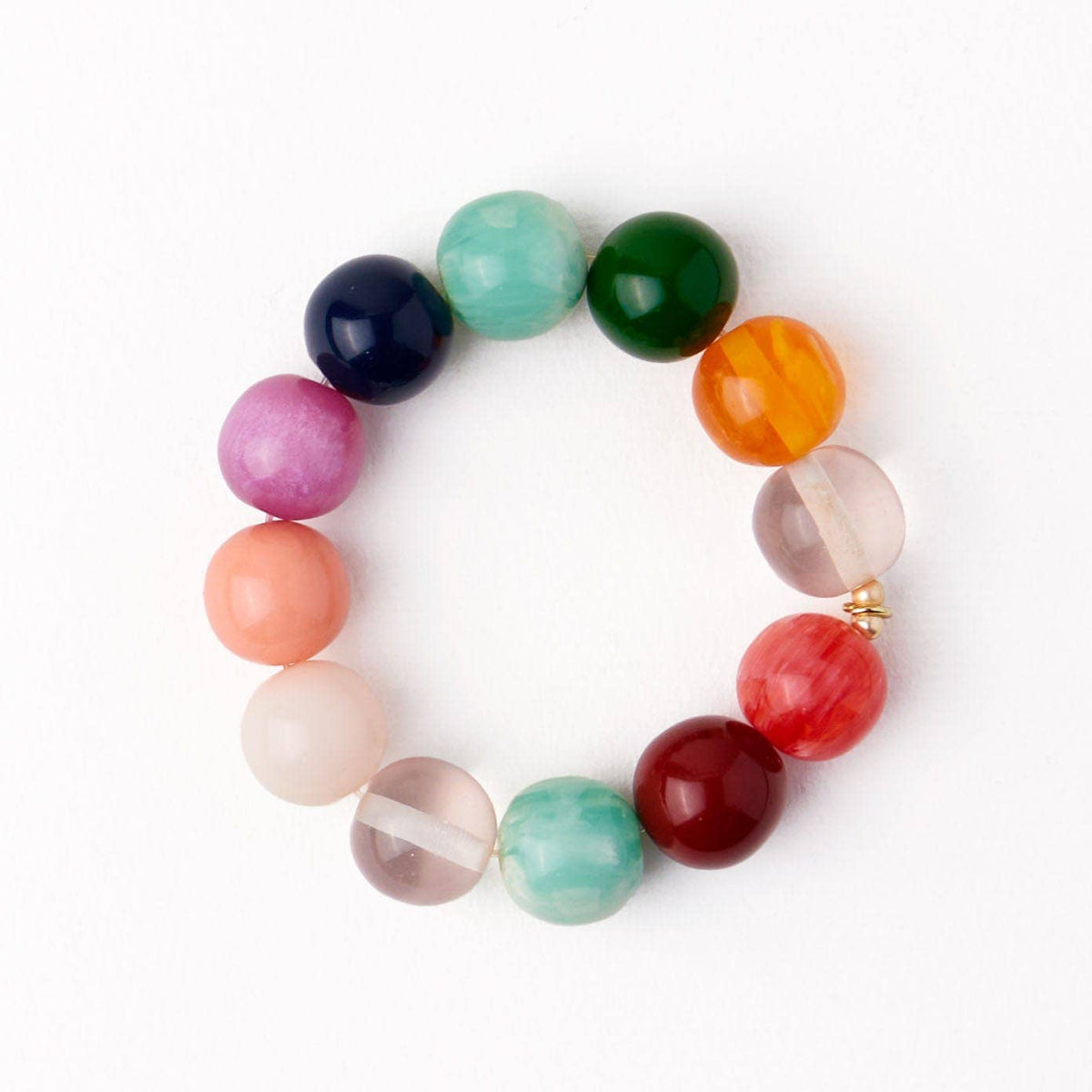 IAF26-Cece Large Resin Bead Bracelet Multi Wholesale