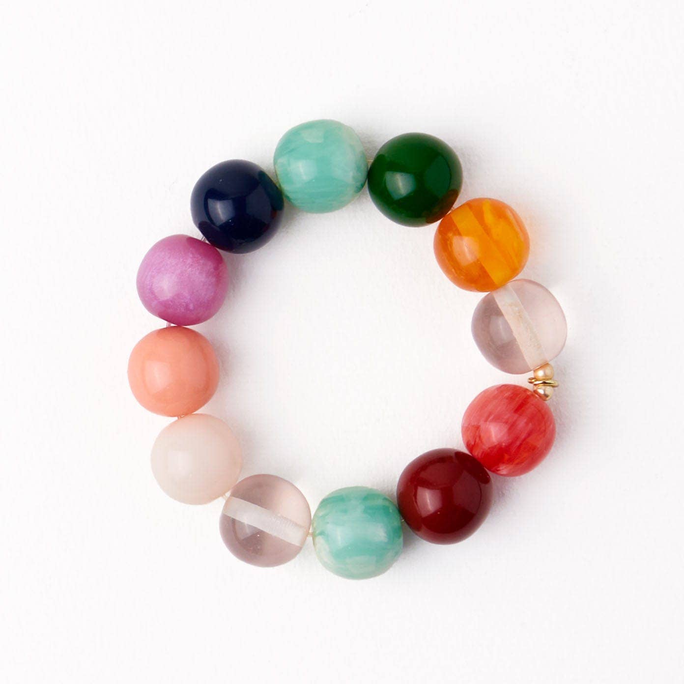 IAF26-Cece Large Resin Bead Bracelet Multi Wholesale