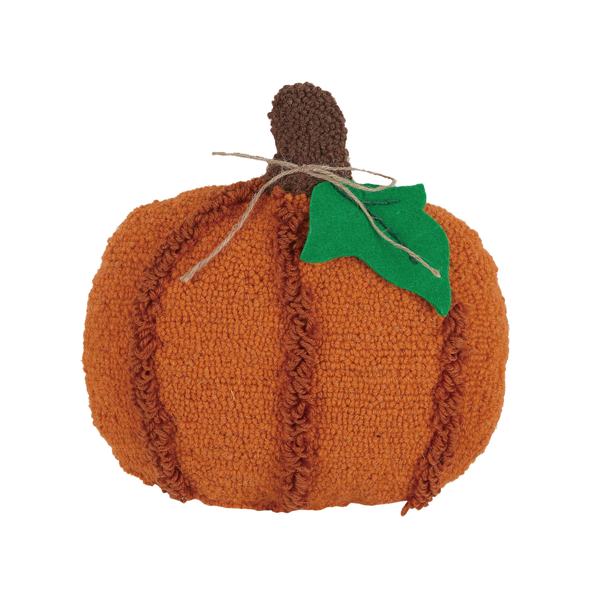 Shaped Pumpkin w/Leaf Hook Pillow