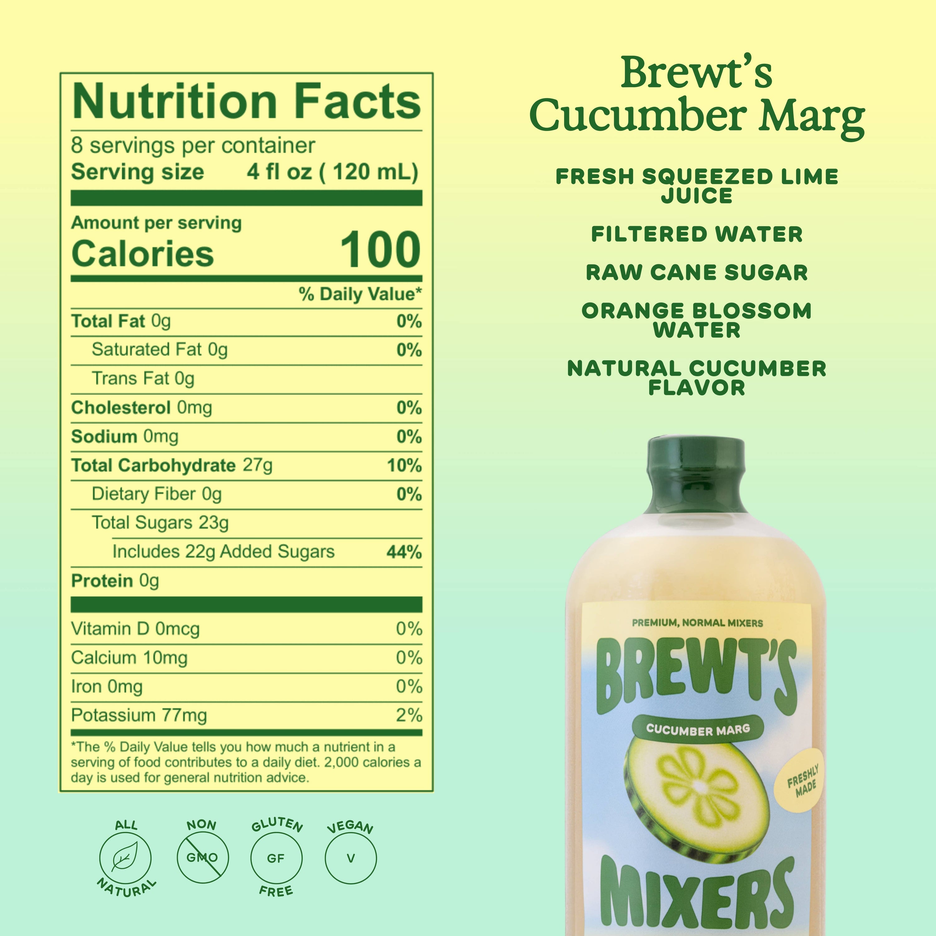 Brewt's Cucumber Margarita | 32 oz