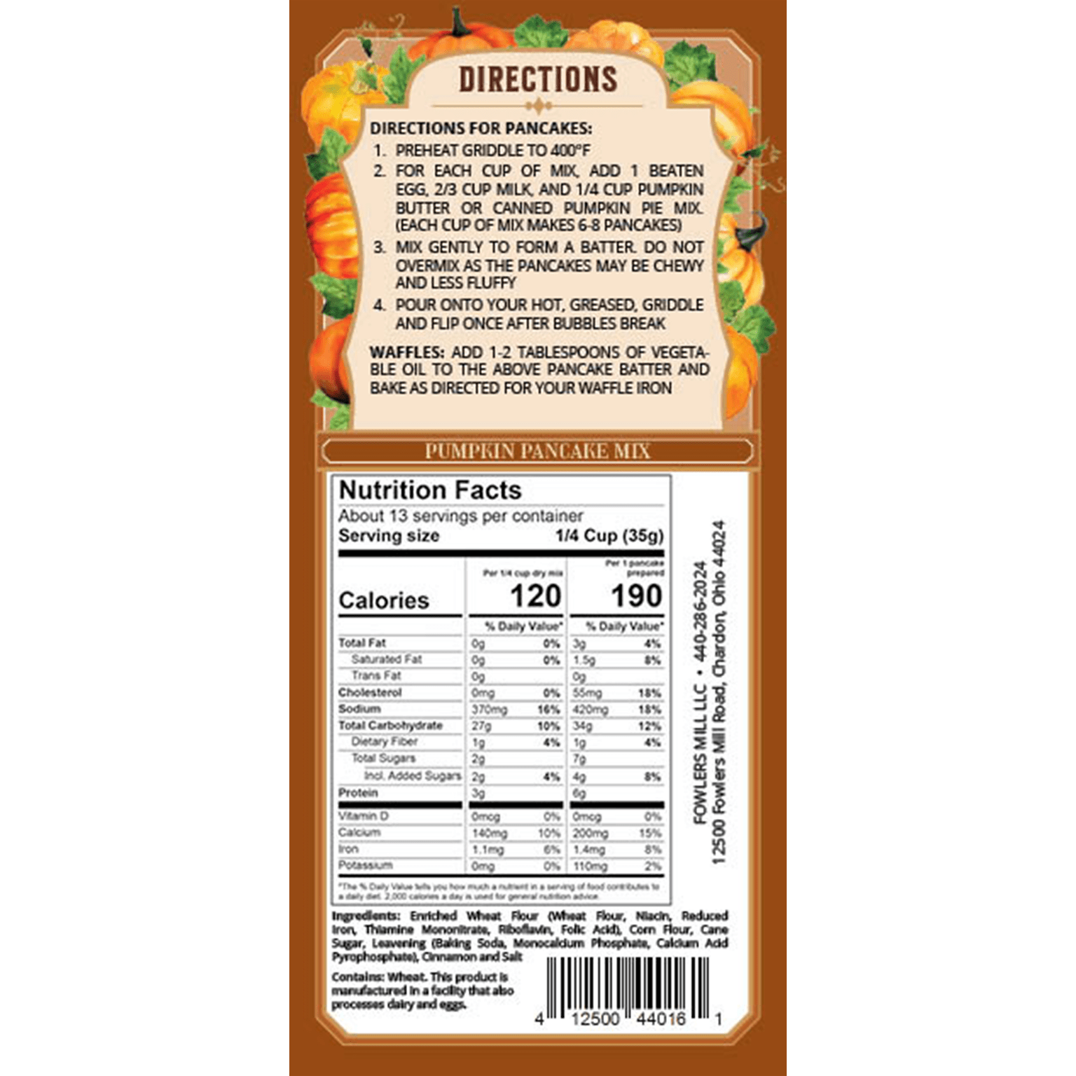 Pumpkin Pancake Mix