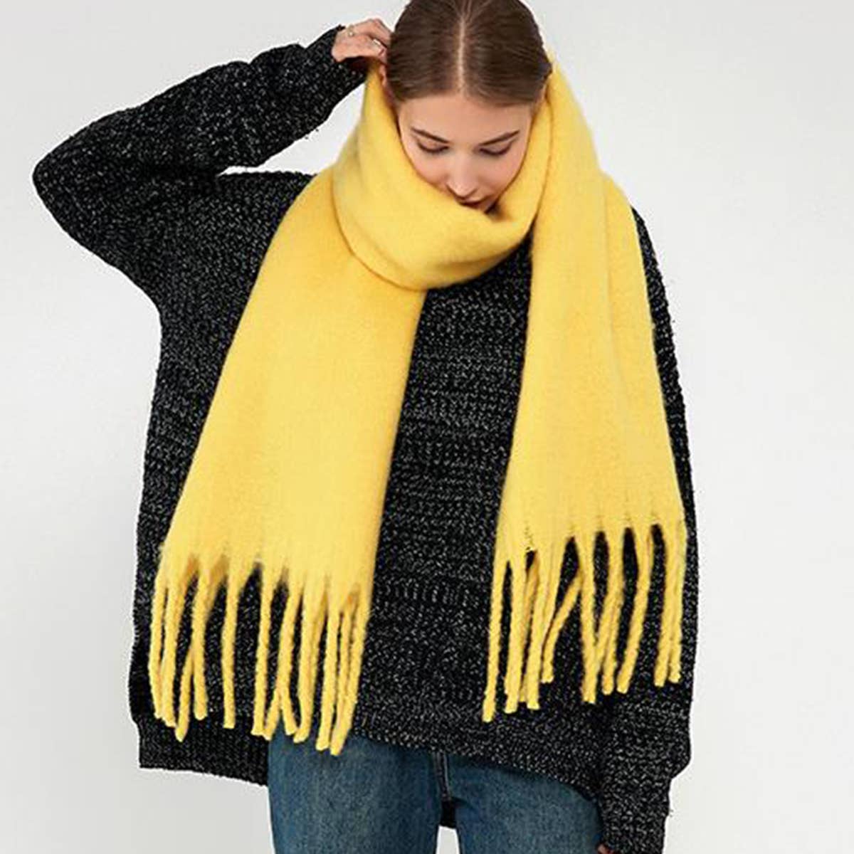Ginger Soft Mohair Feel Scarf