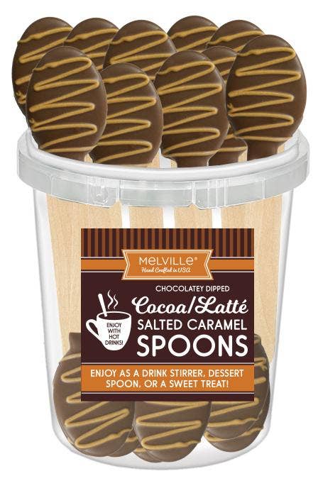 Salted Caramel Chocolate-Dipped Spoons