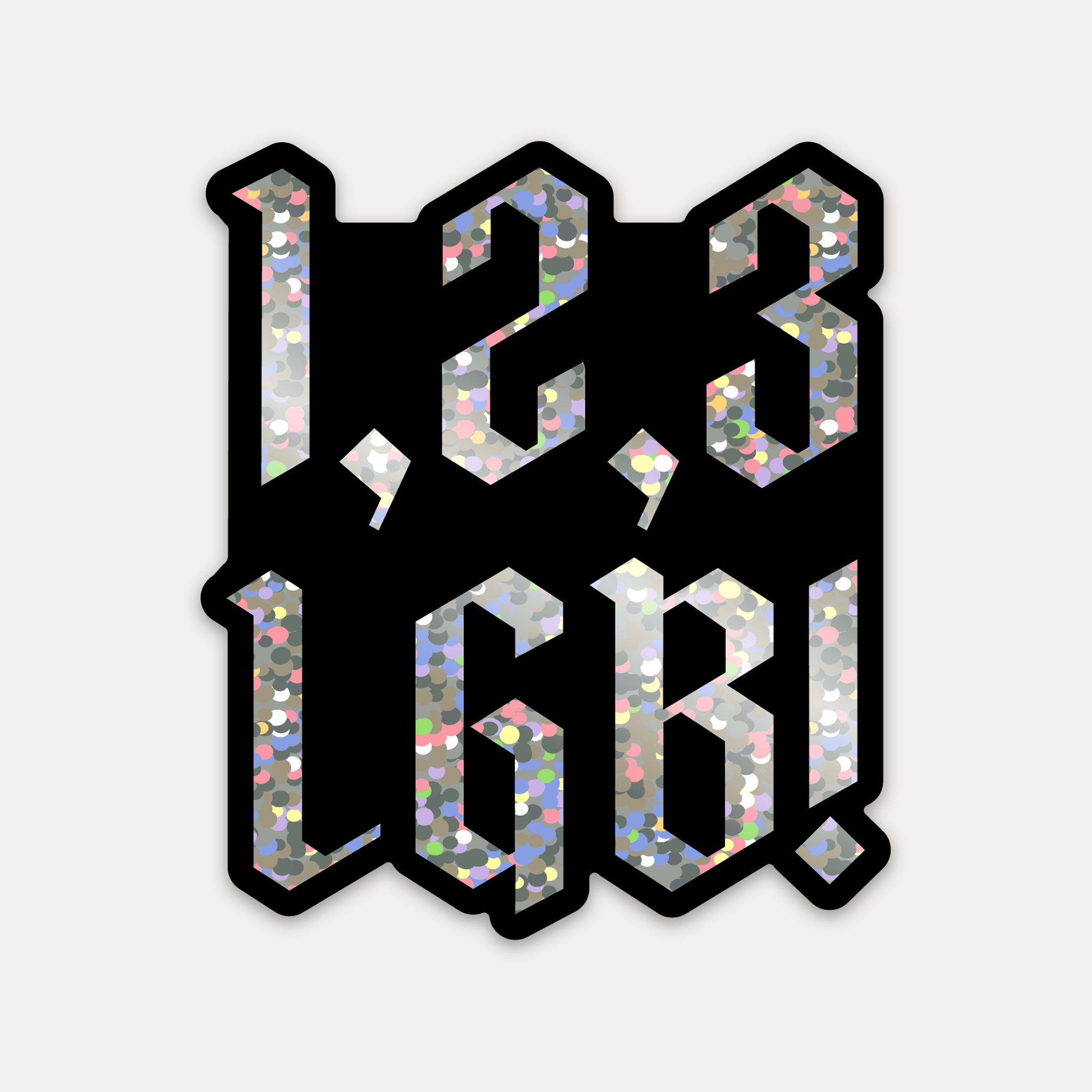 Rep Inspired 1, 2, 3 LGB! Sticker