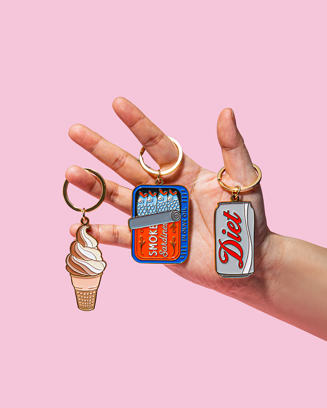 Diet Soda Can Enamel Keychain