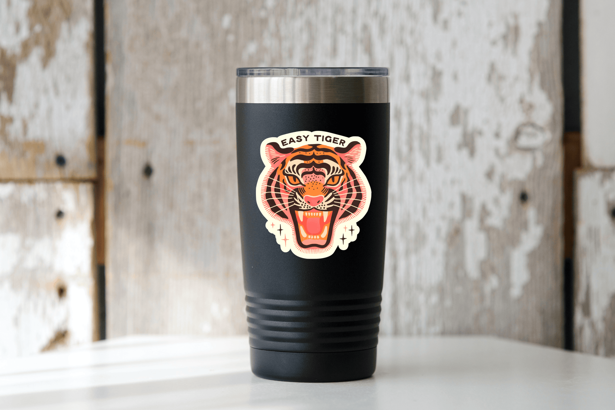 Easy Tiger Sticker - strong women, girls power, feminist