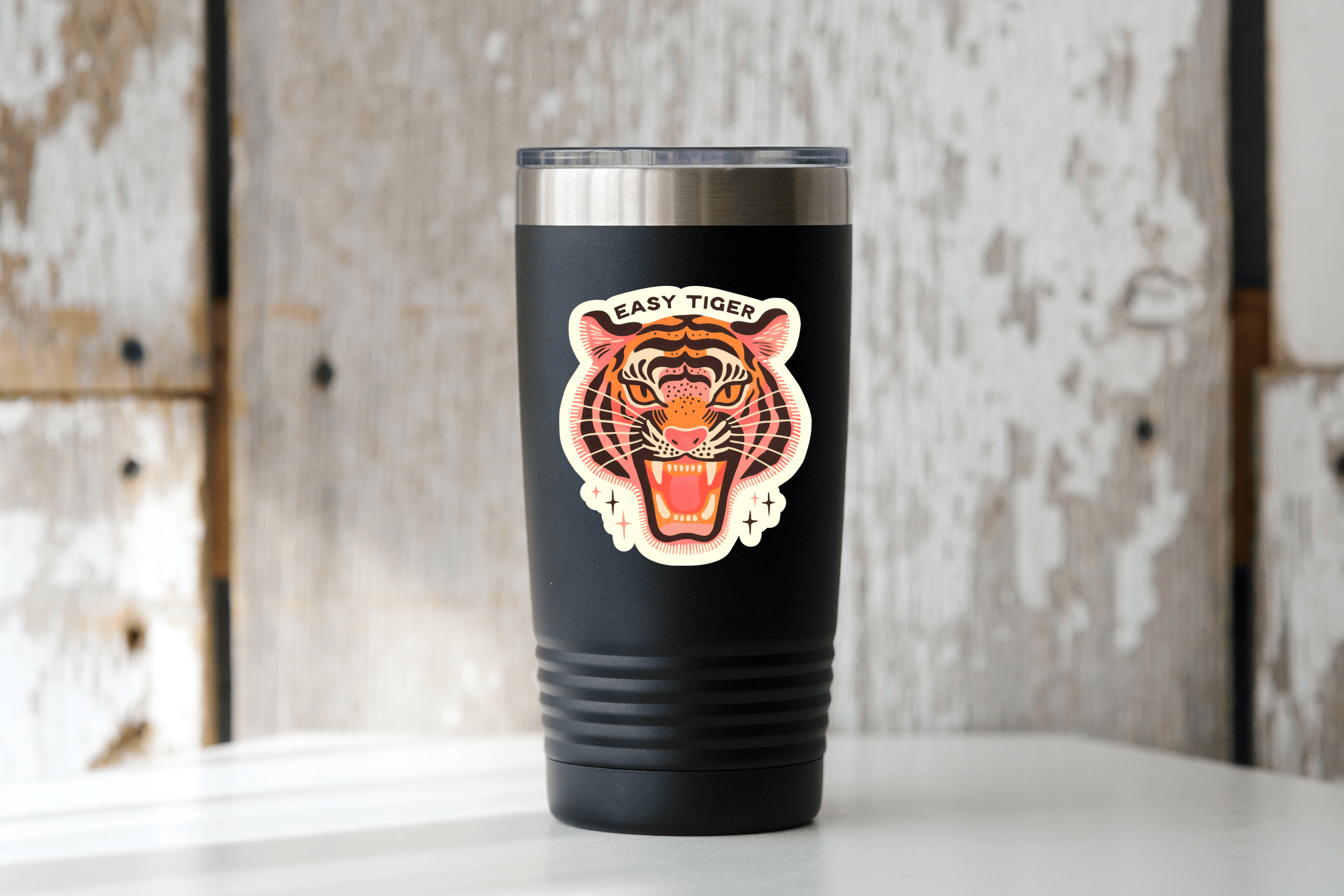 Easy Tiger Sticker - strong women, girls power, feminist