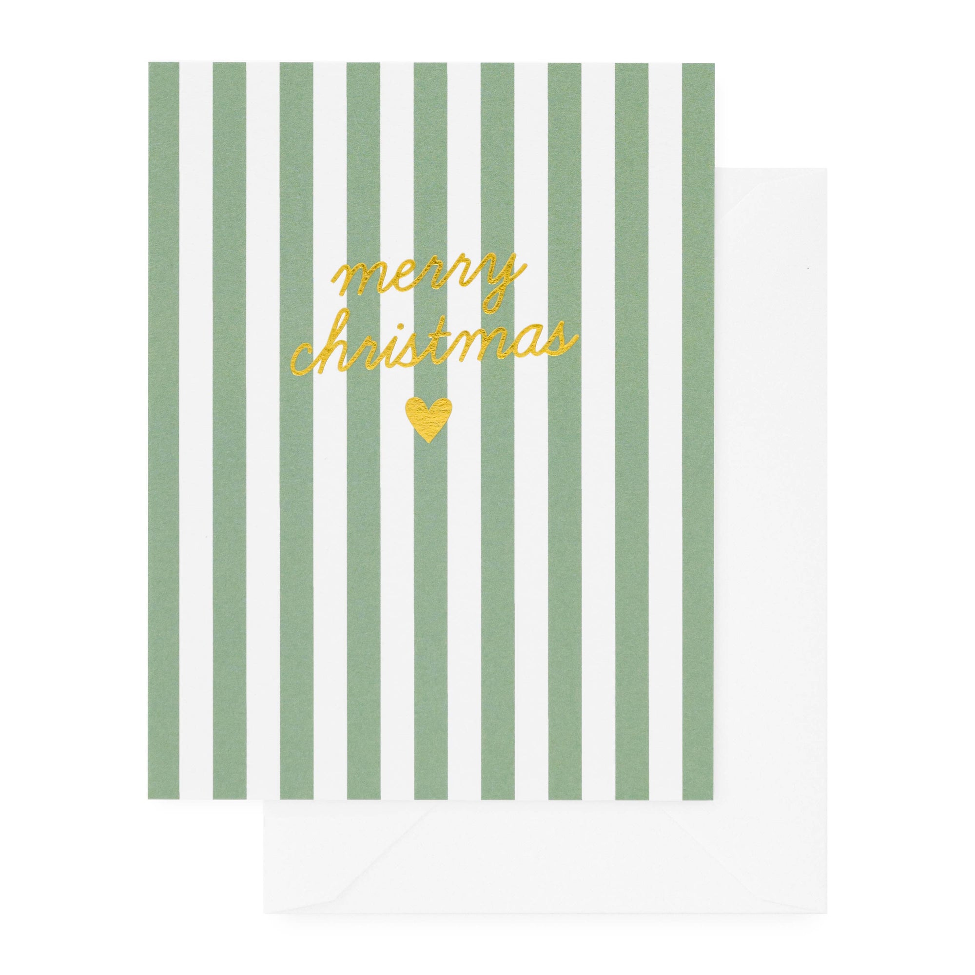 Striped Merry Christmas Card