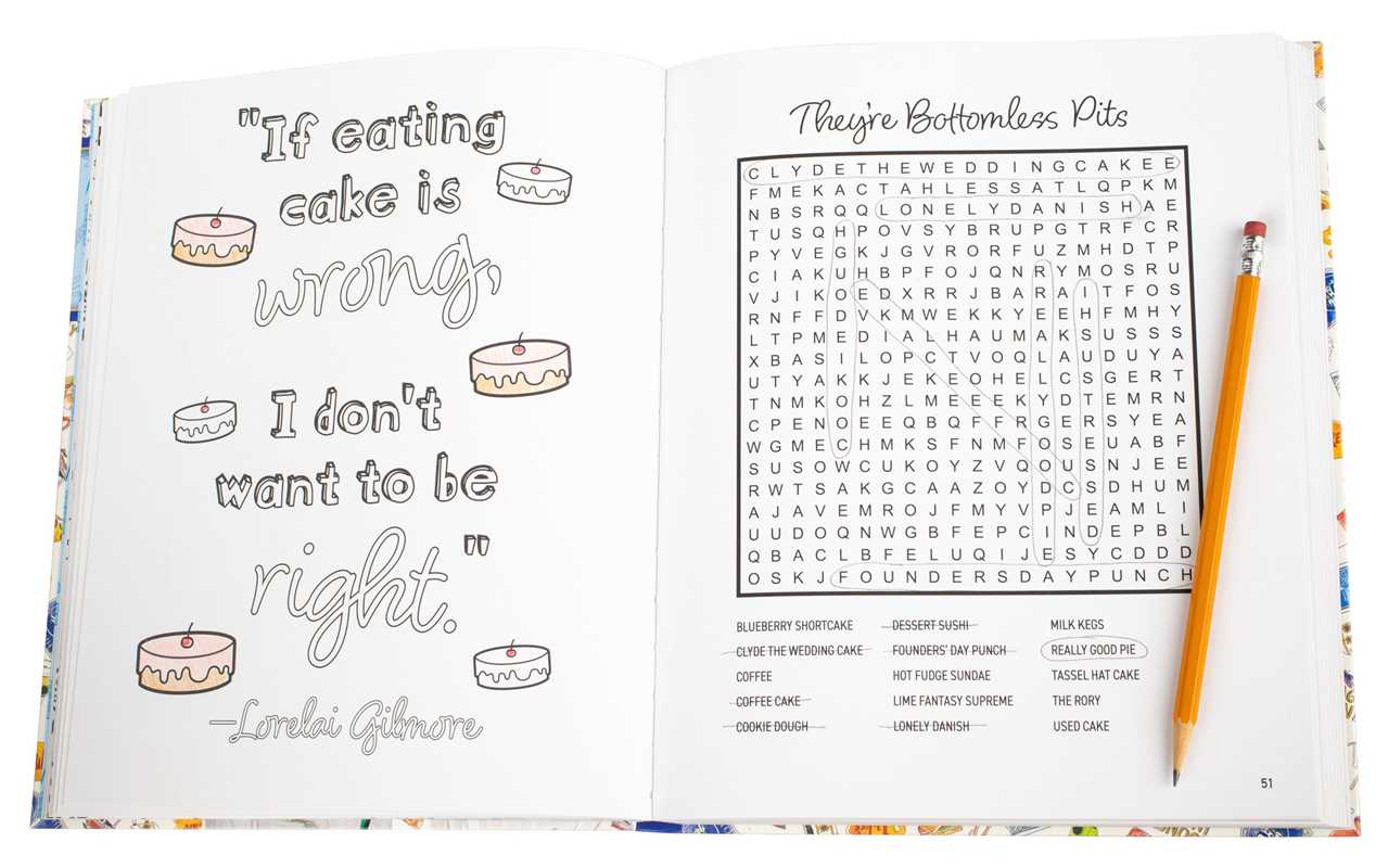 Gilmore Girls Word Search, Quips, Quotes and Coloring Book