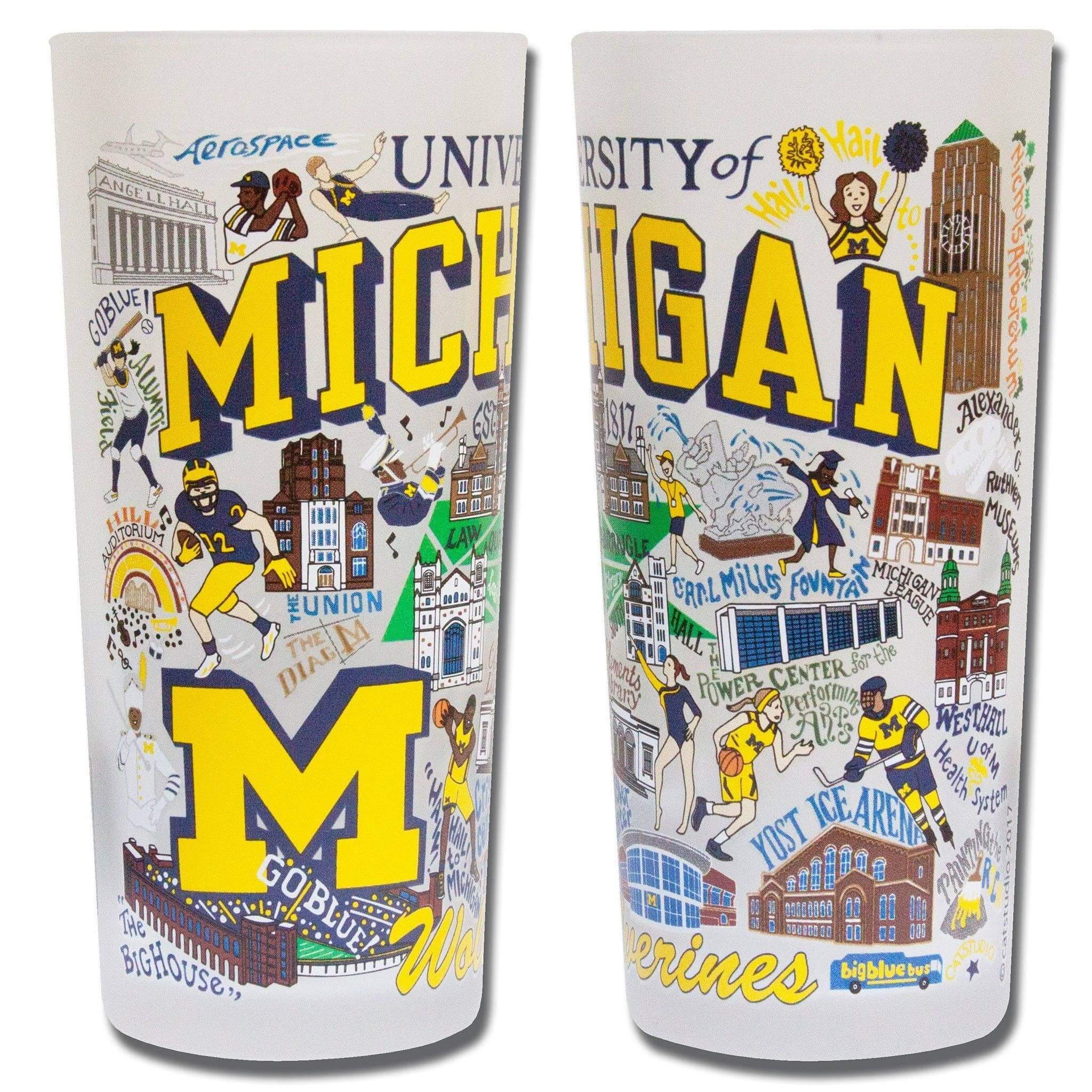 Michigan, University of Collegiate Drinking Glass