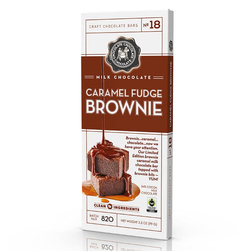 NO 18 - Milk Caramel Fudge Brownie Bar 3.5 OZ  - CASE/12