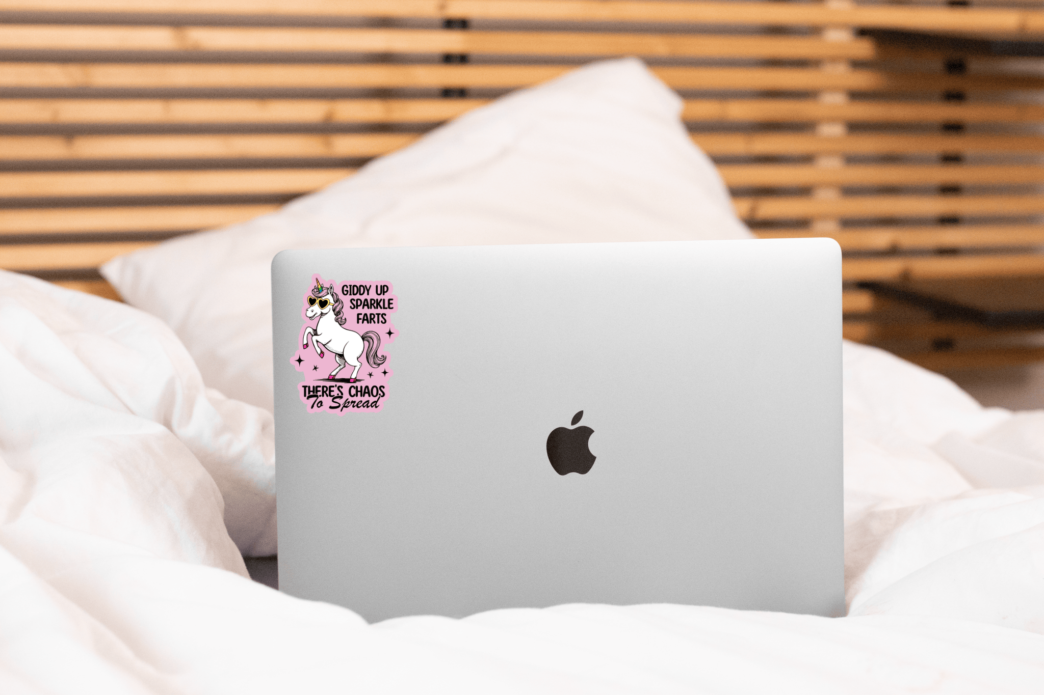 Giddy Up Sparkle Farts Sticker - unicorn, rainbow, cute