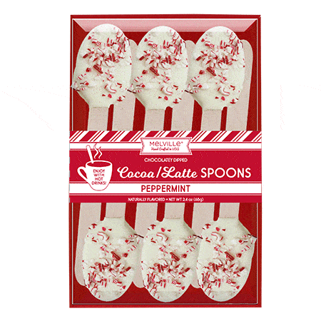 Peppermint White Chocolate-Dipped Spoons