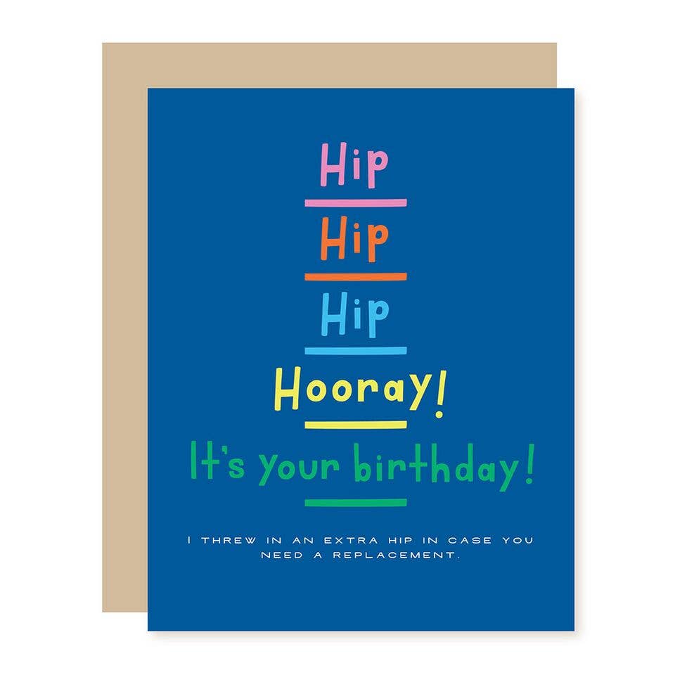 Hip Hip Hip Birthday Card