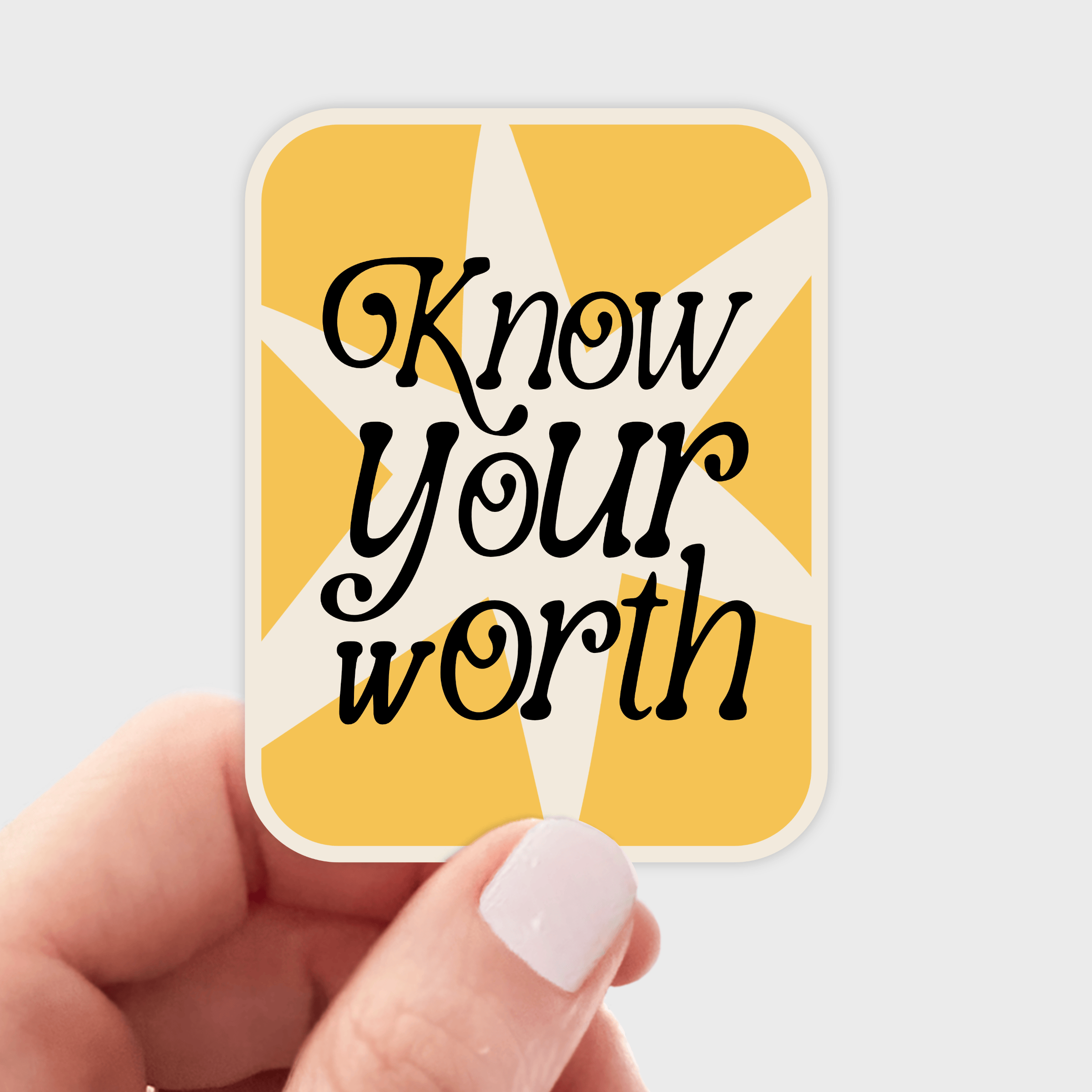 Know Your Worth Sticker
