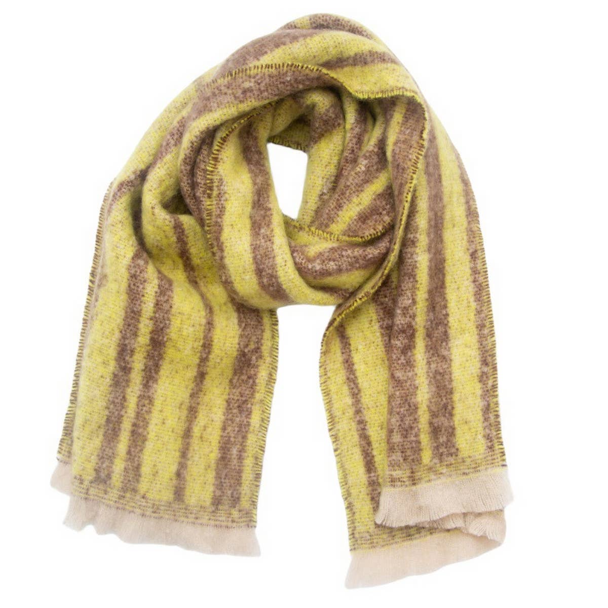 Coffee Geometric Loop Scarf