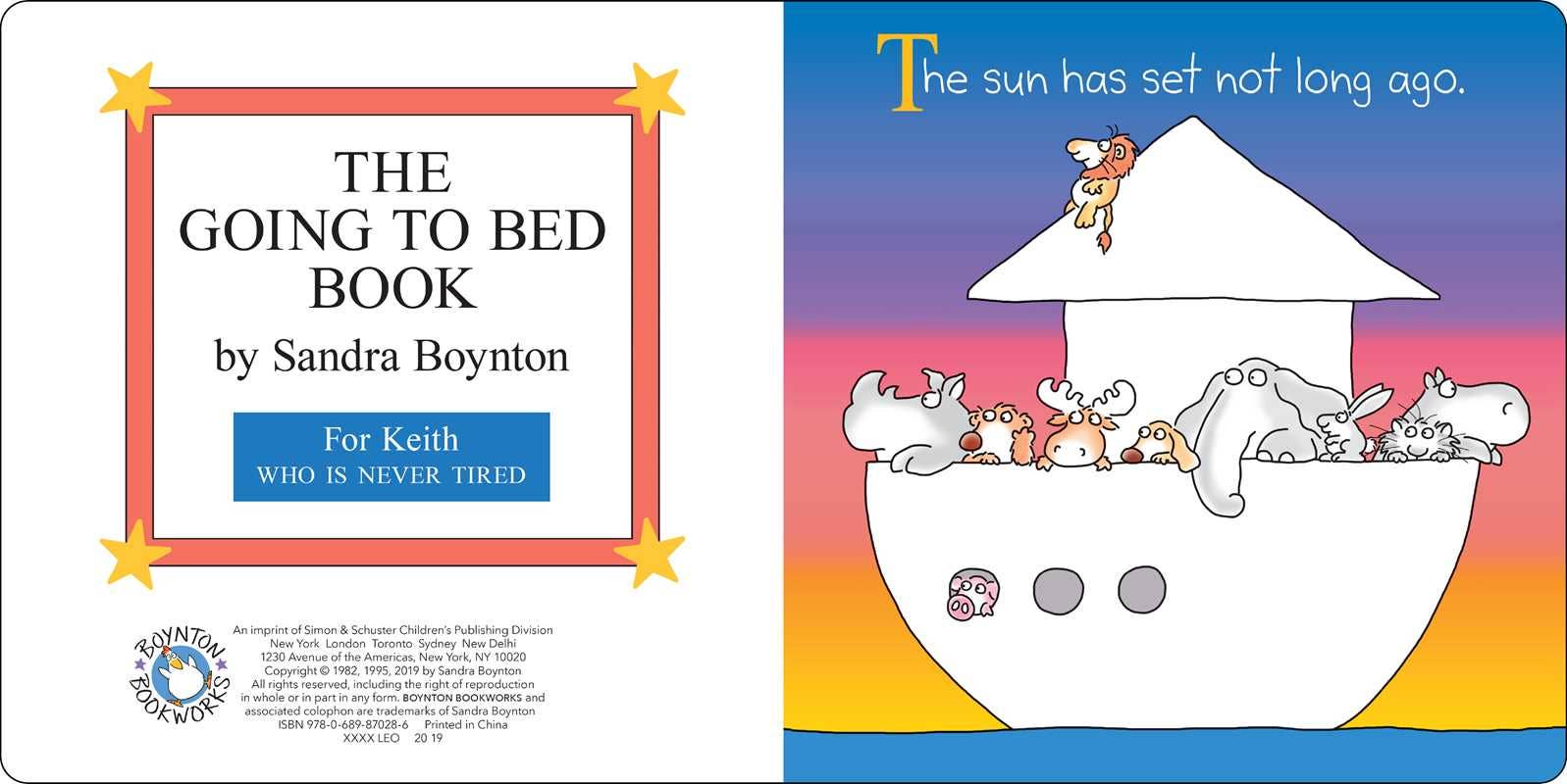 Going to Bed Book by Sandra Boynton - Board Books; 16 pages / English