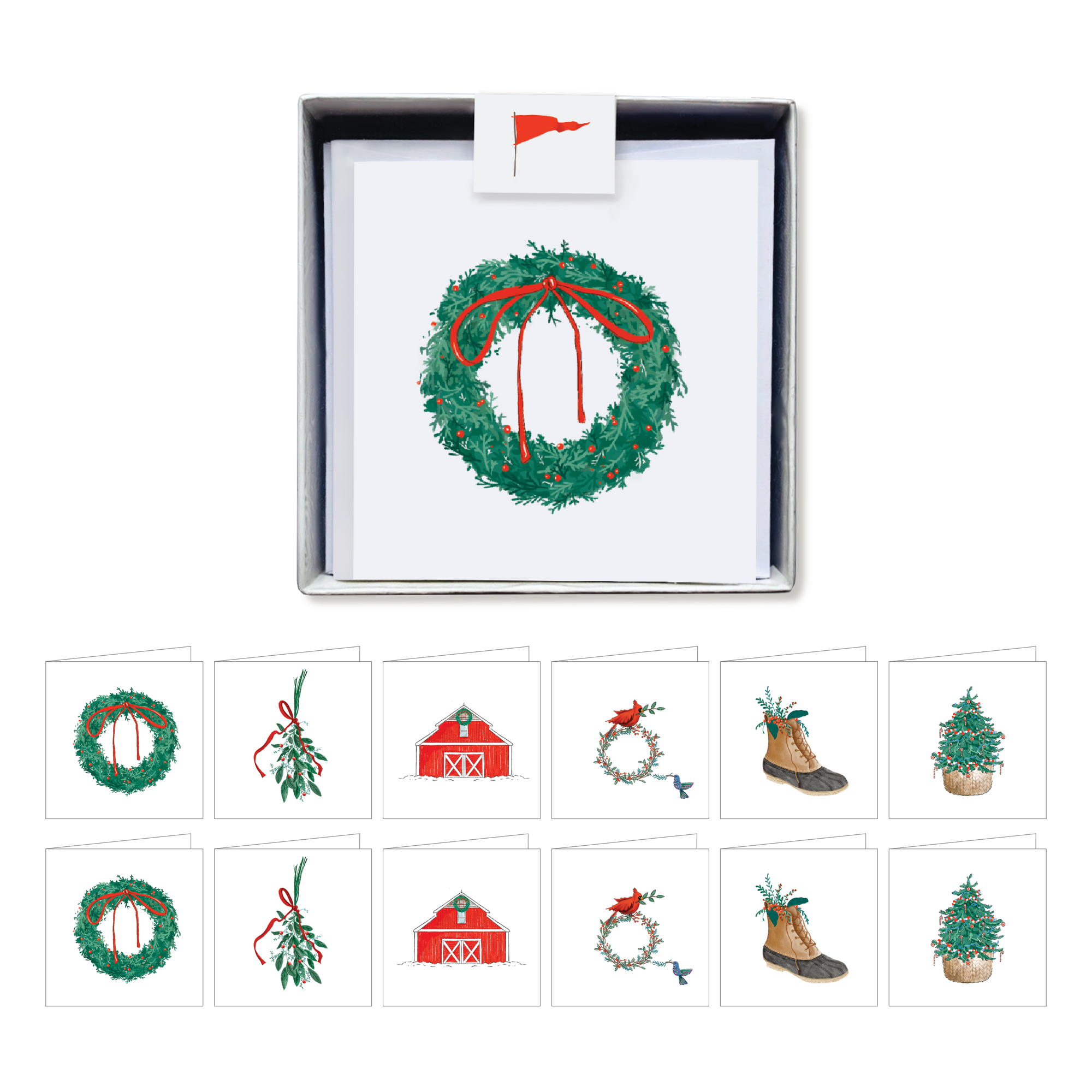 Evergreen Gift Enclosure Assorted Set of 12