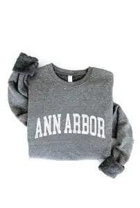 Athletic Heather Grey Ann Arbor Graphic Sweatshirt