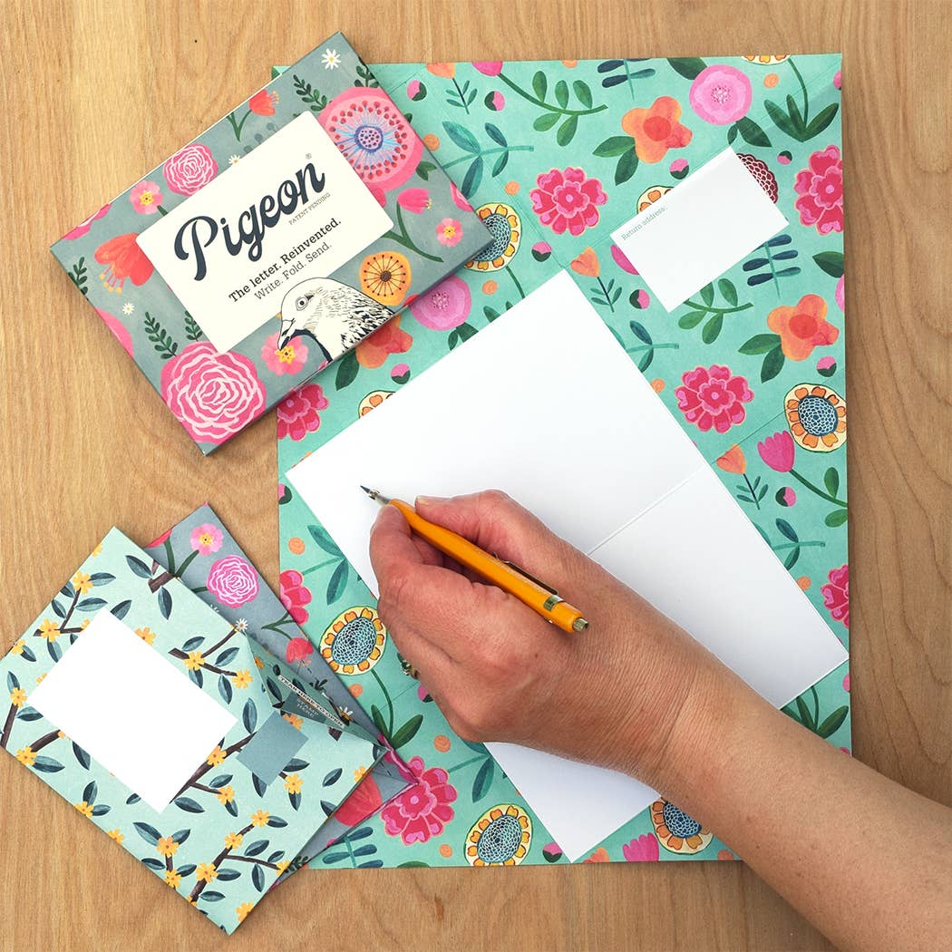 Wildflower Pigeon Artisan Letter Pack - pack of 6 letters