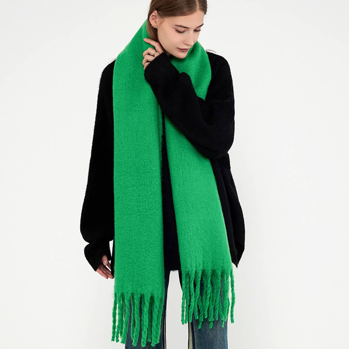 Ginger Soft Mohair Feel Scarf