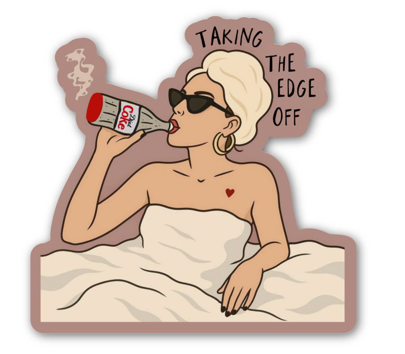 Taking the Edge Off DC Girl Sticker