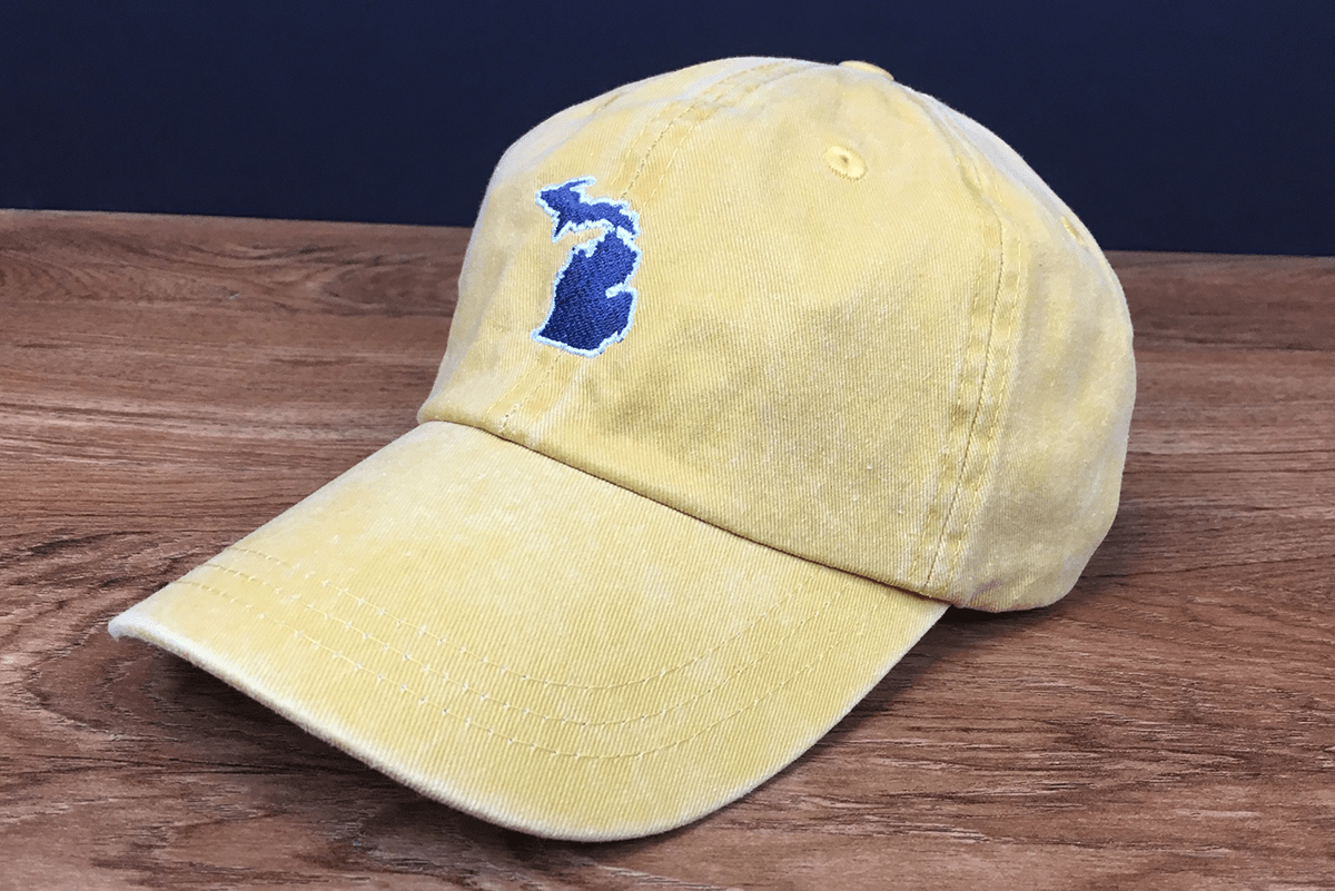 Mini Michigan Dad Hat - Vintage Gold / OSFA