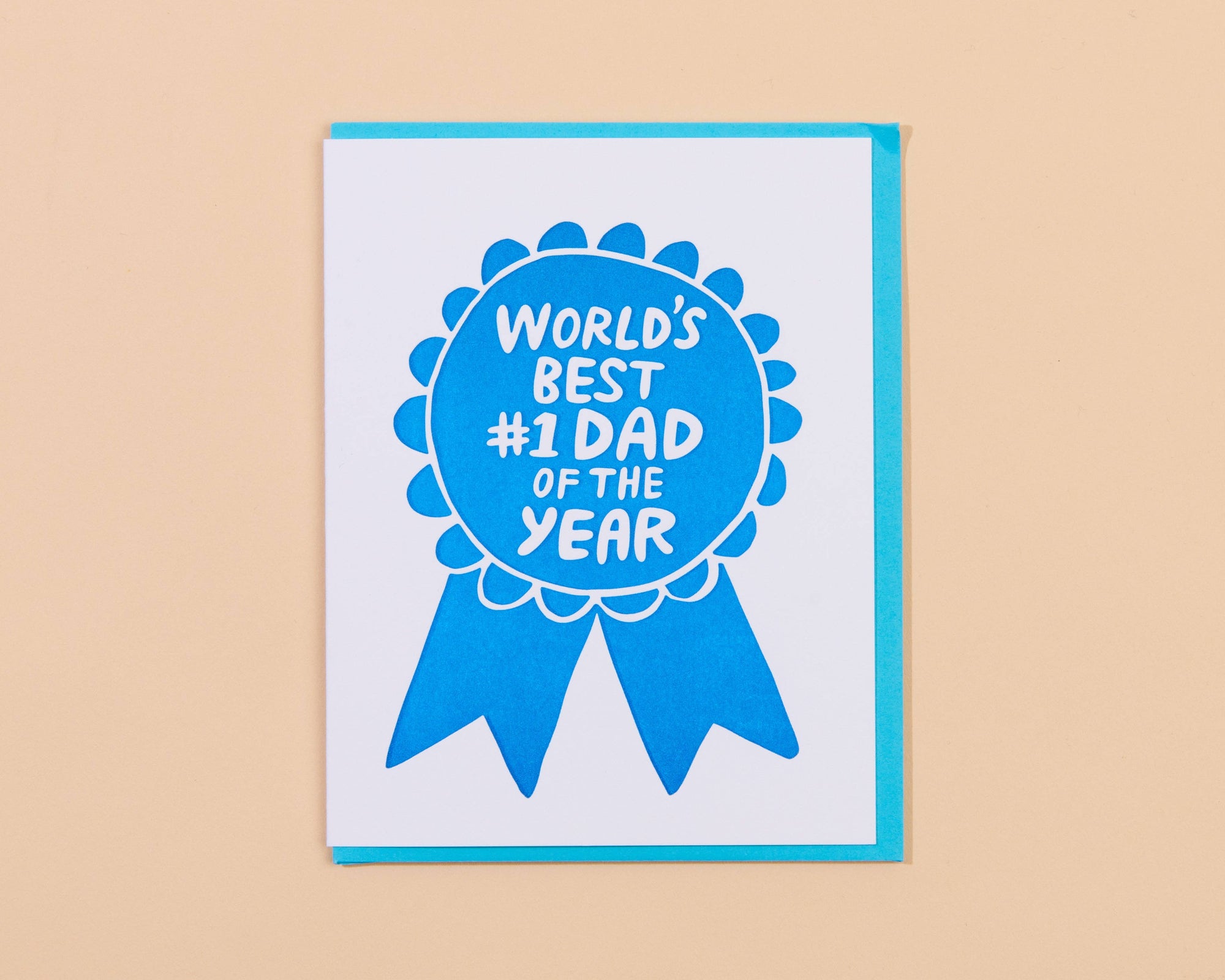 Dad Ribbon Letterpress Greeting Card
