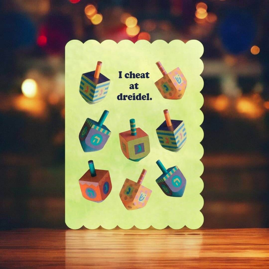 I Cheat At Dreidel Hanukkah Card