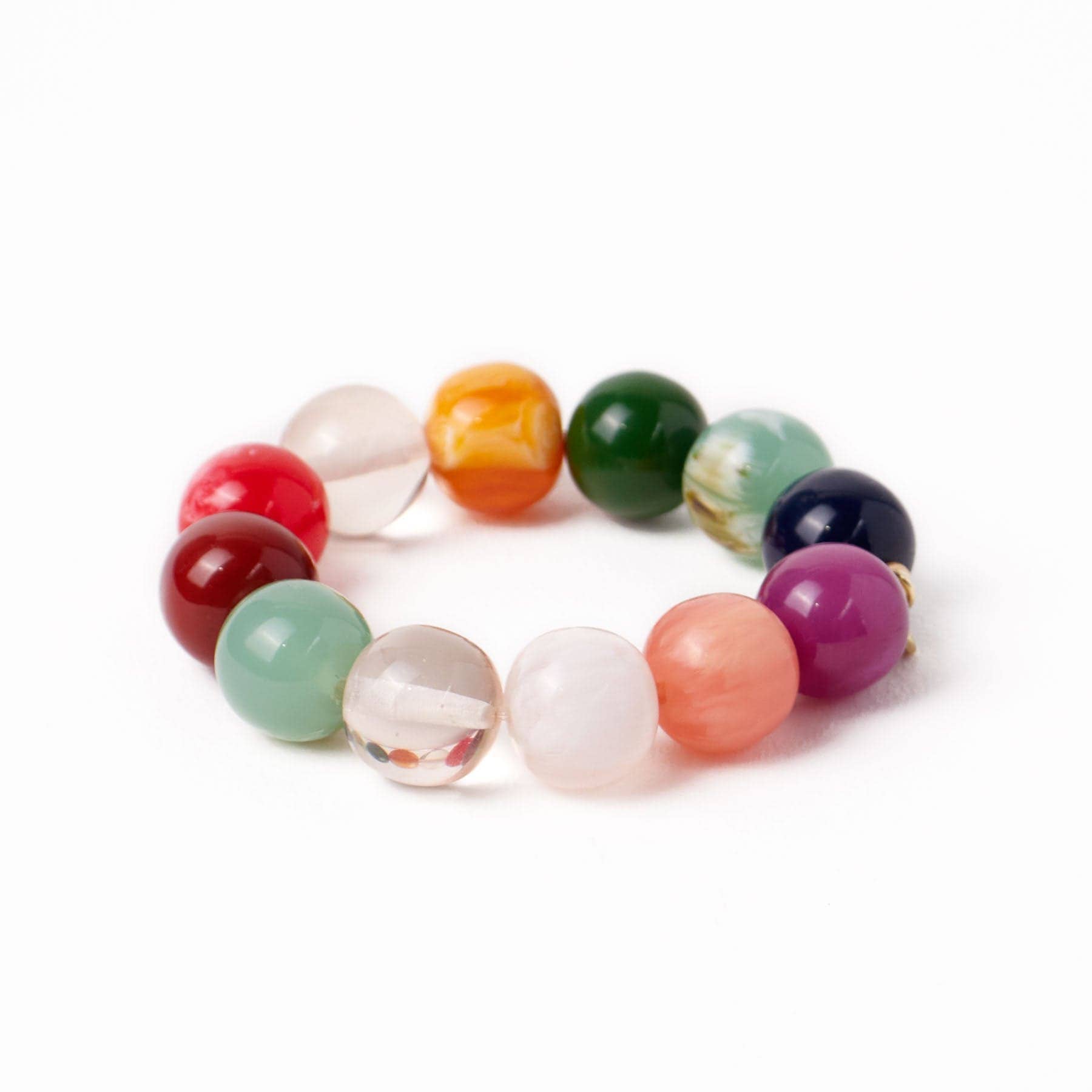 IAF26-Cece Large Resin Bead Bracelet Multi Wholesale