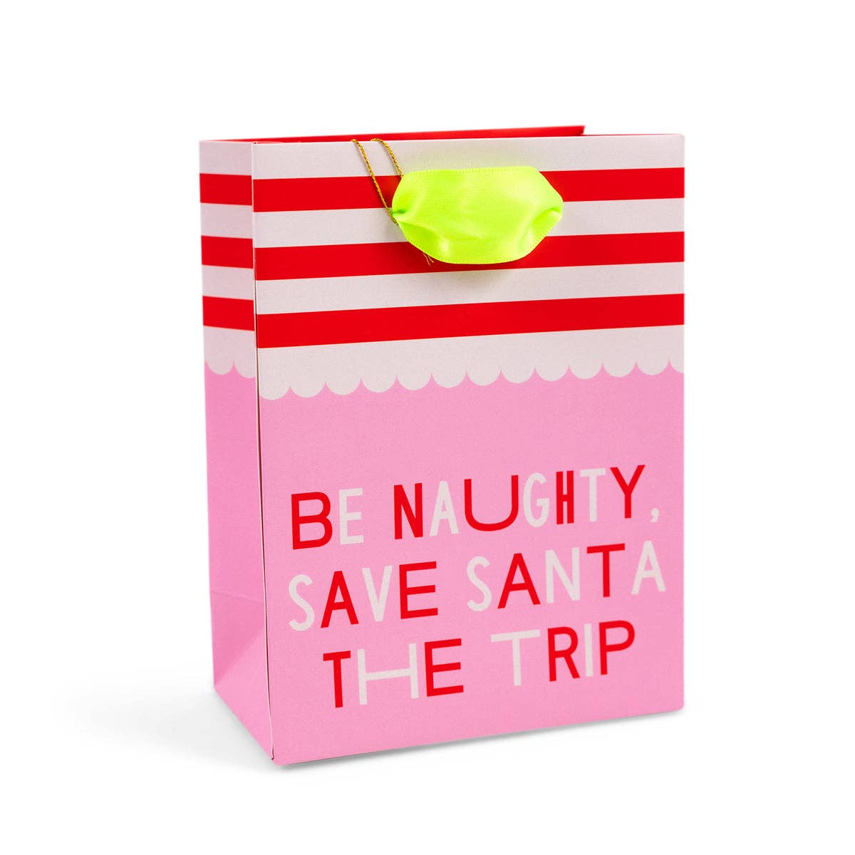 Large Be Naughty Holiday Gift Bag