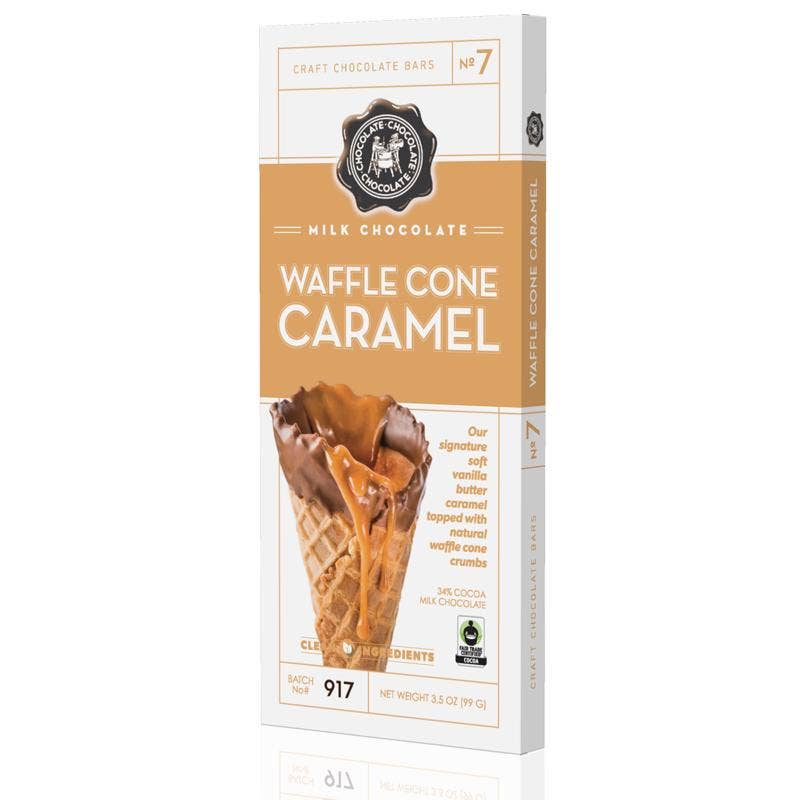 NO 7 - Milk Waffle Cone Caramel Bar 3.5 OZ  - CASE/12