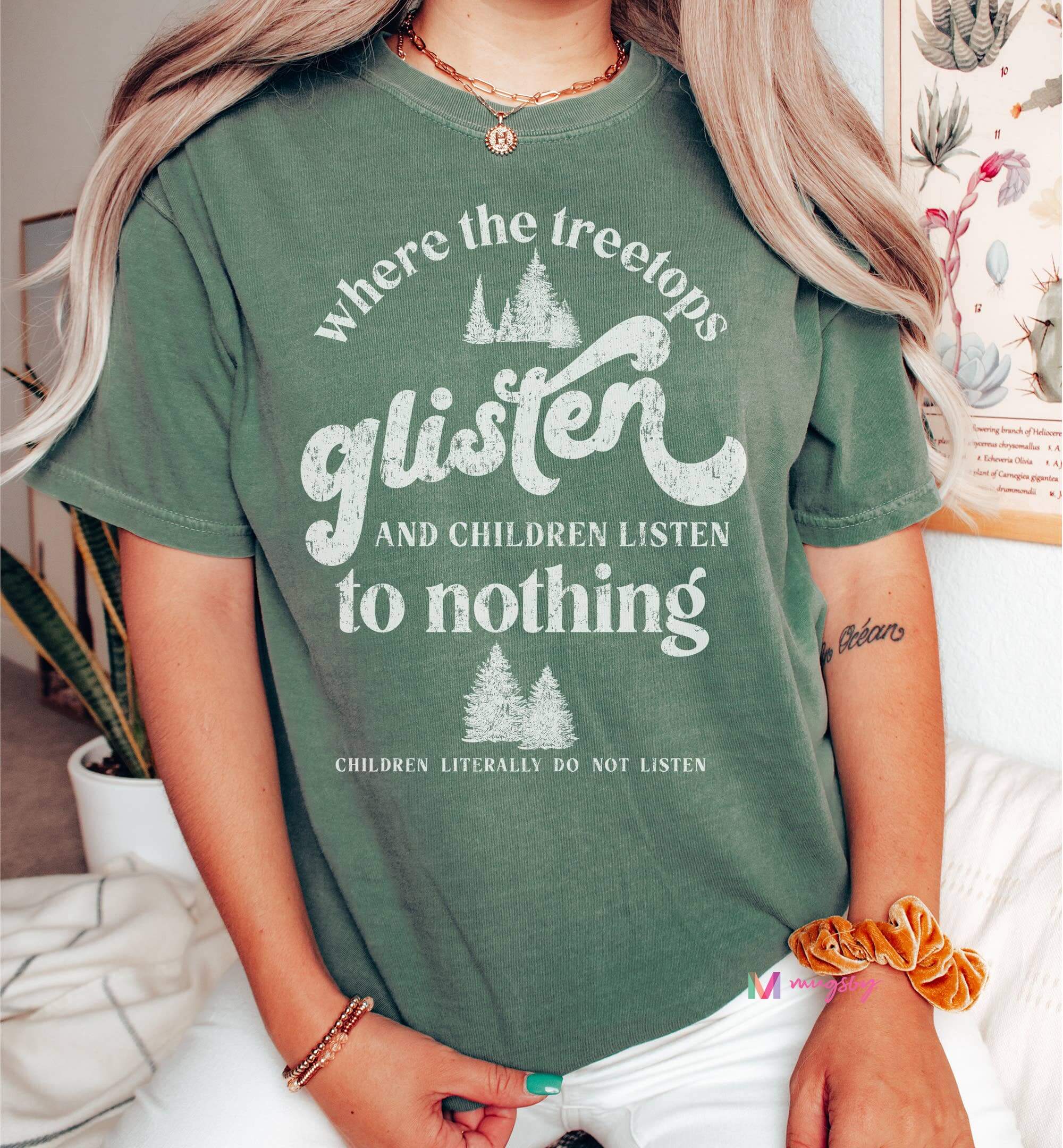 Treetops Glisten Funny Holiday T-Shirt