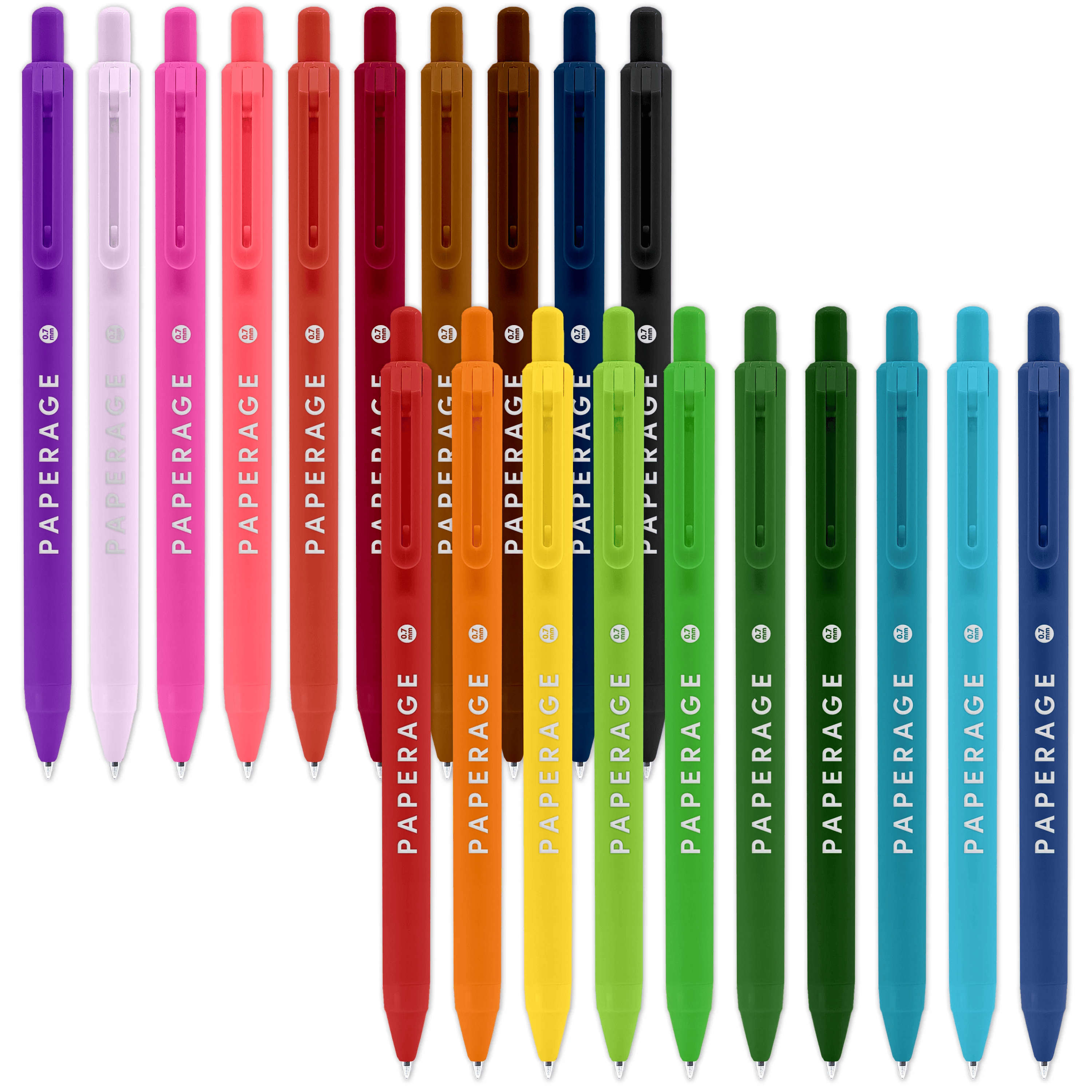 20 Pack Retractable Gel Pens Rainbow
