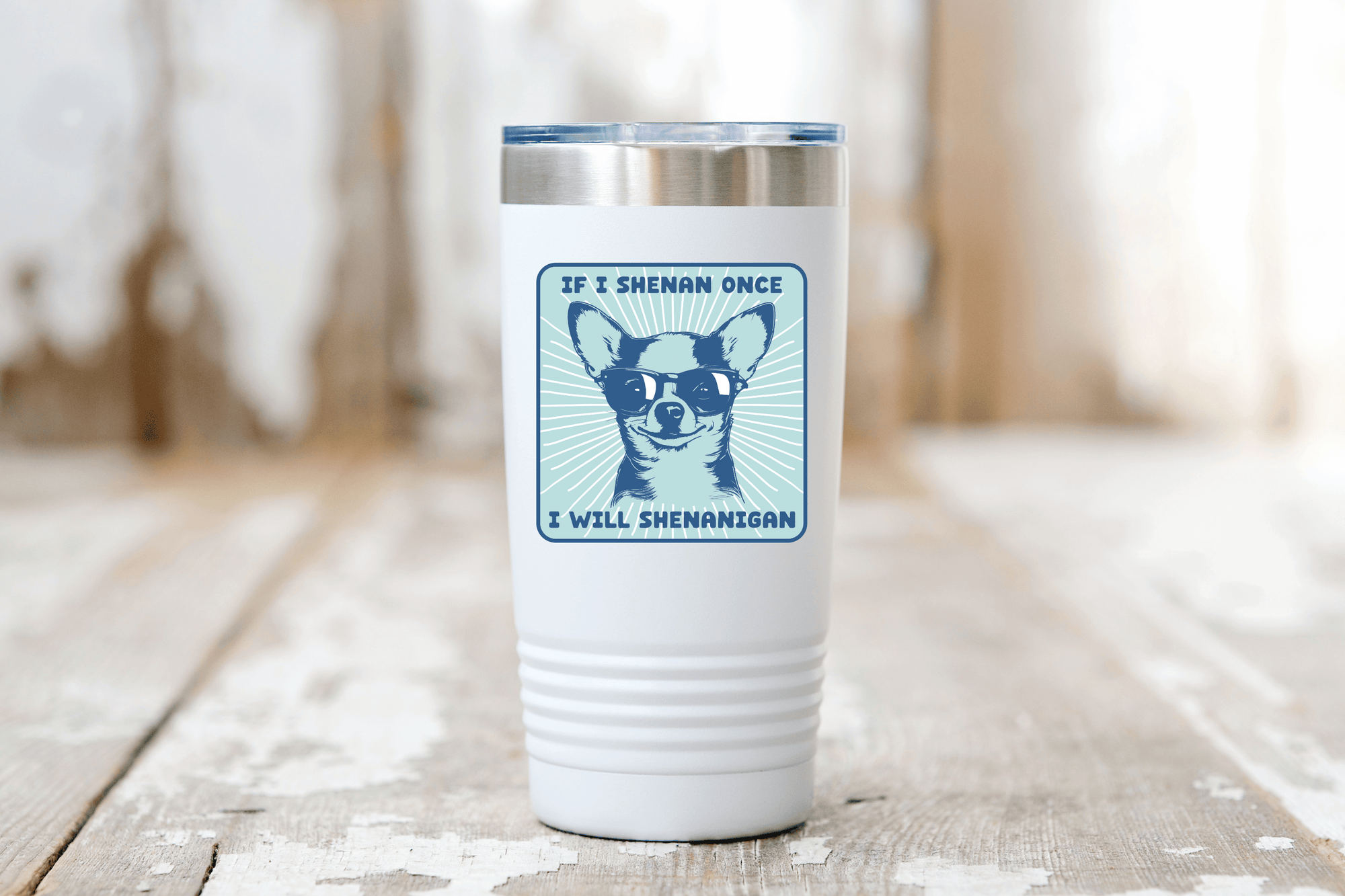 If I Shenan Once I Will Shenanigan Sticker - chihuahua, dog