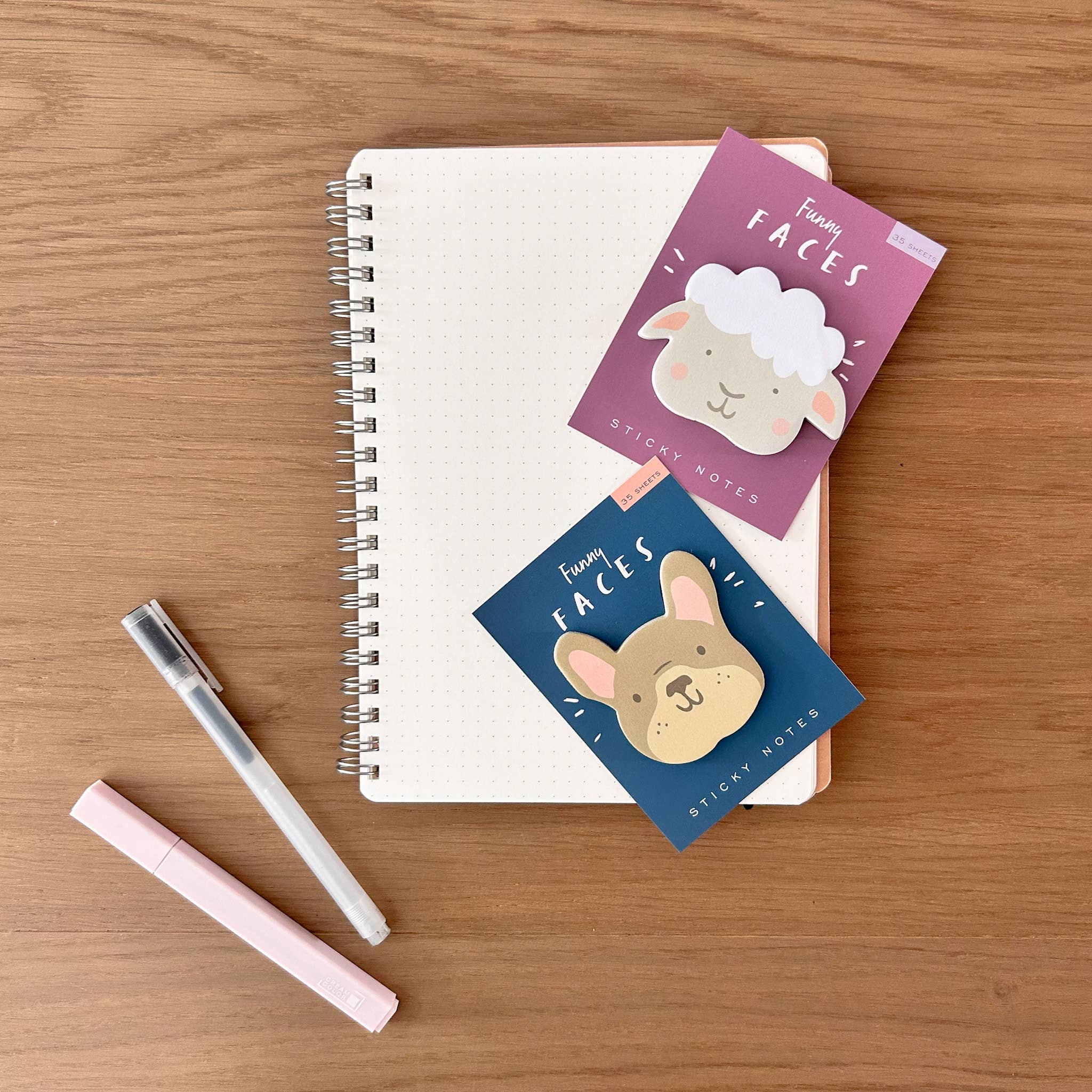 French Bulldog Funny Faces Sticky Notes