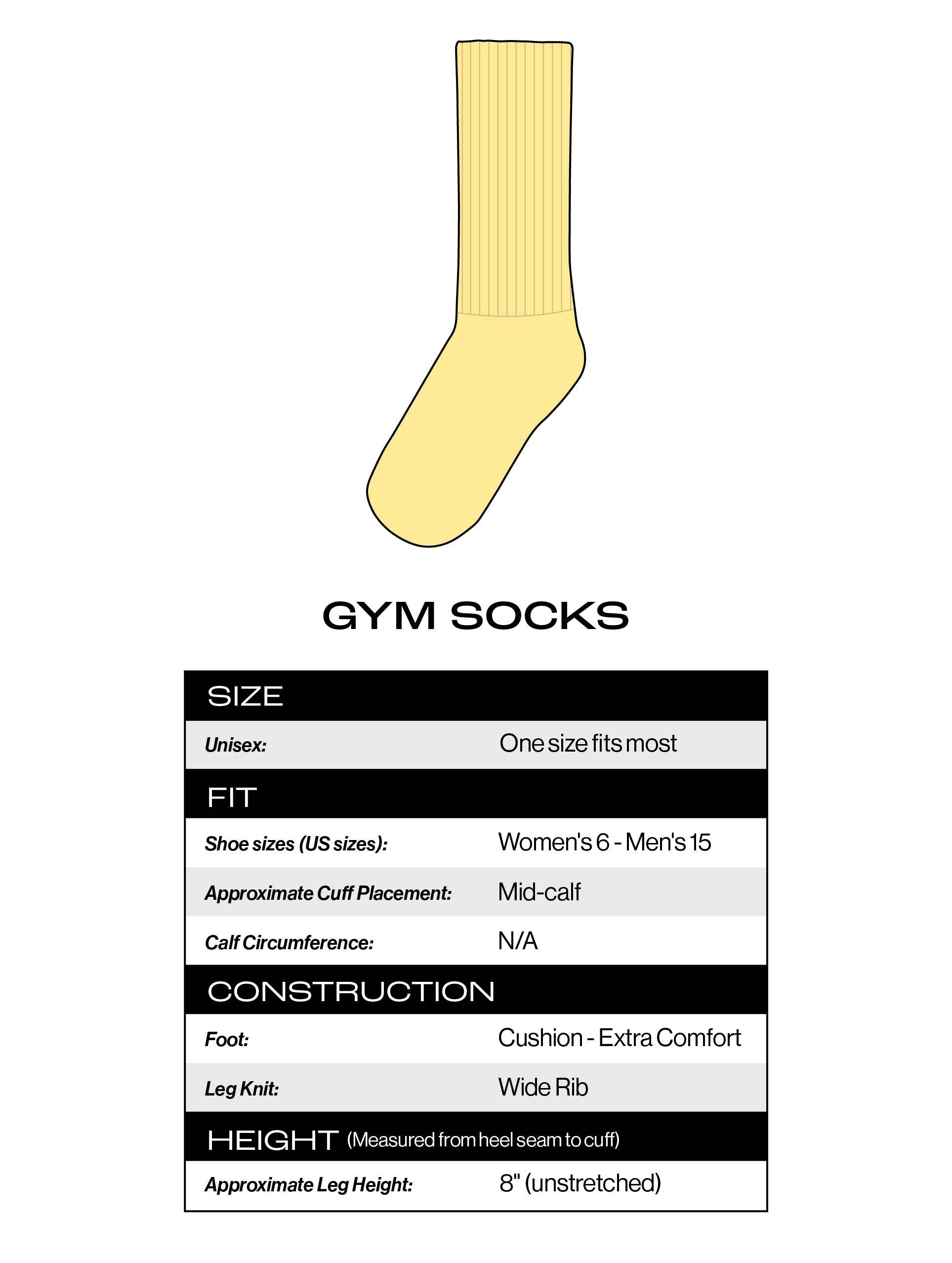 Pickleball Pro Gym Crew Socks