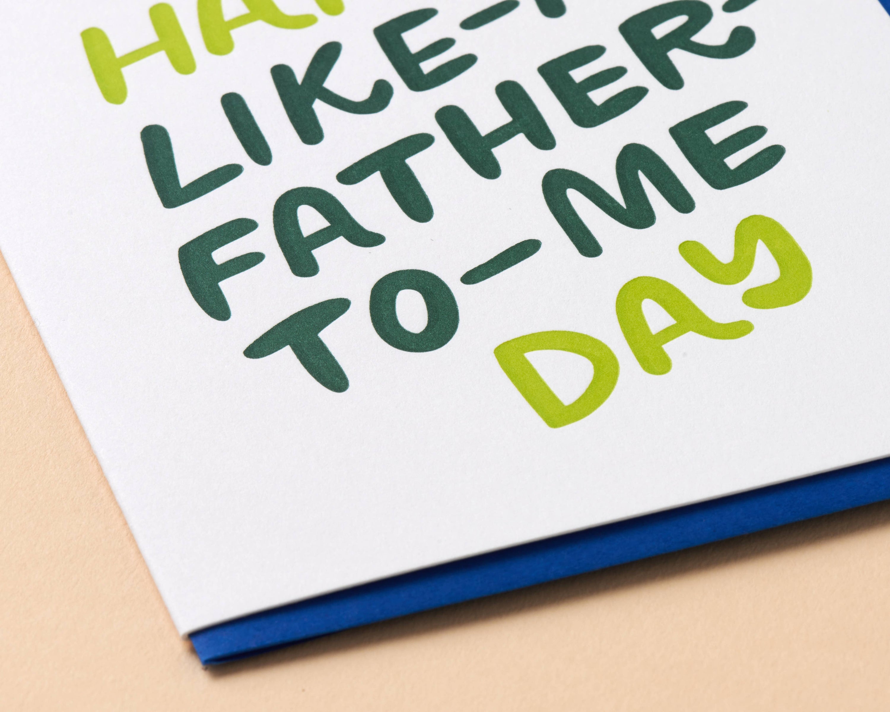 Like a Father Father's Day Letterpress Greeting Card