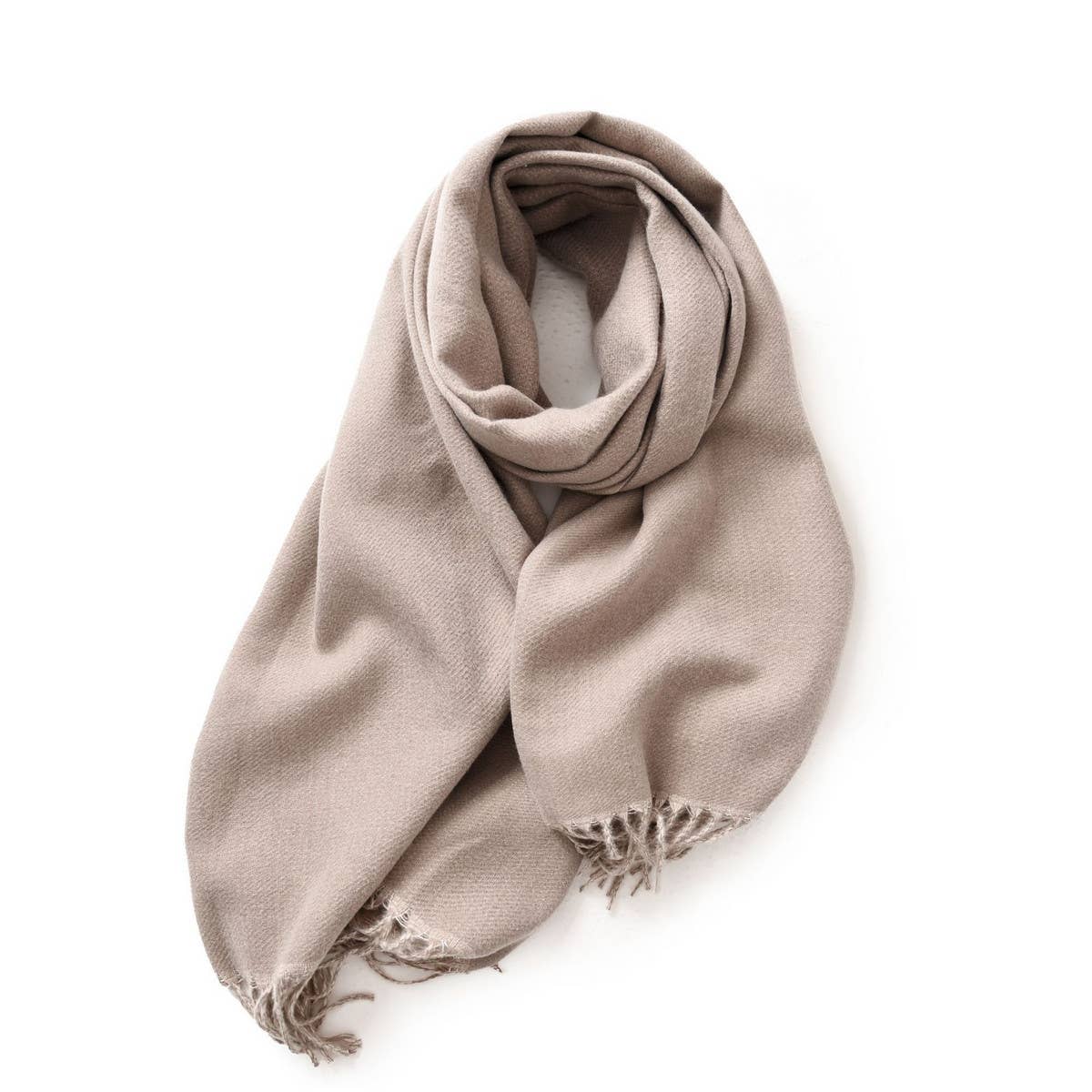 Wine Soft Faux Cashmere with Tassels
