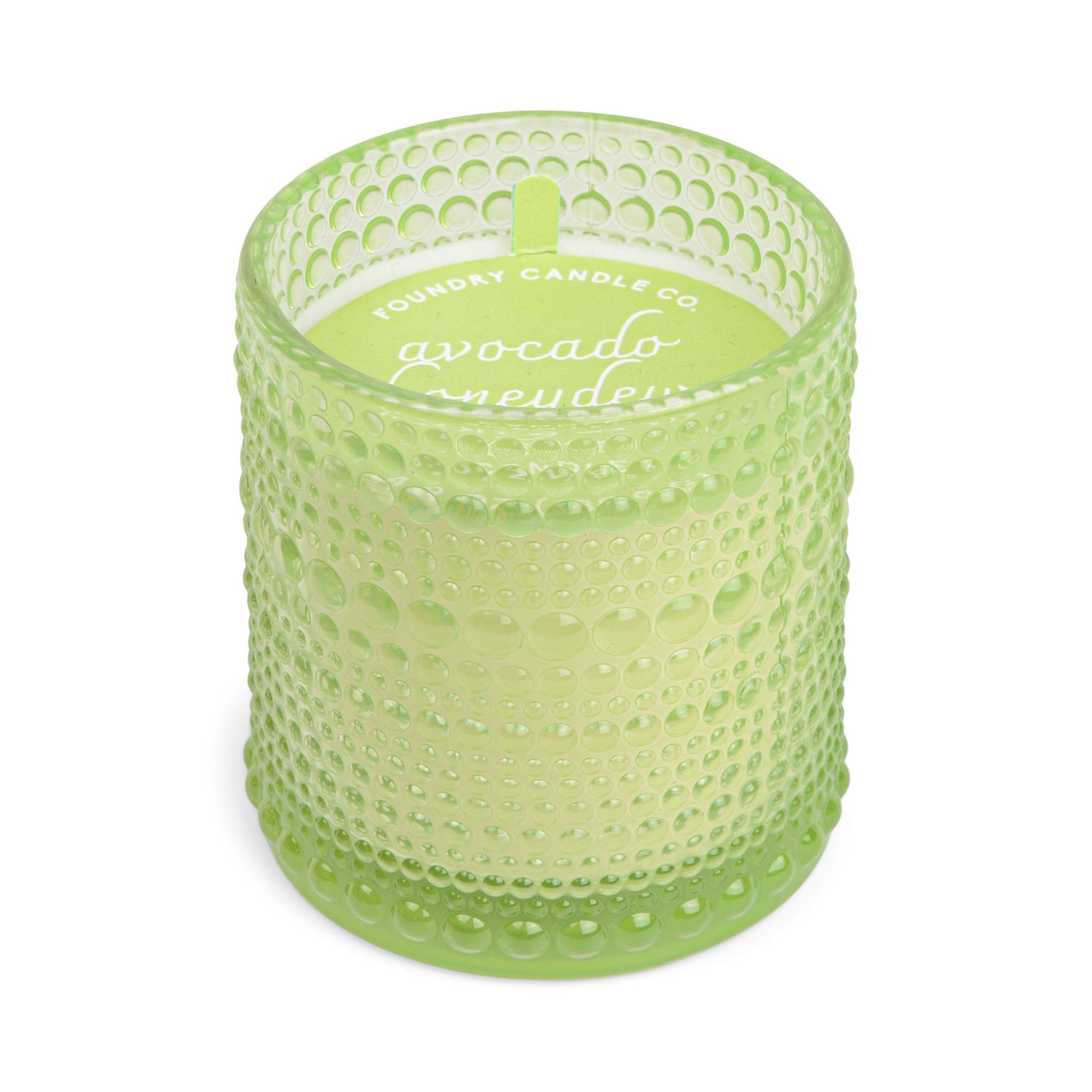 Avocado Textured Glass Jar With Dust Cover: Avocado Honeydew