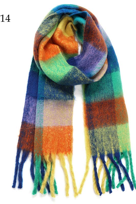 Bright Pinks Maroons Blanket Scarf