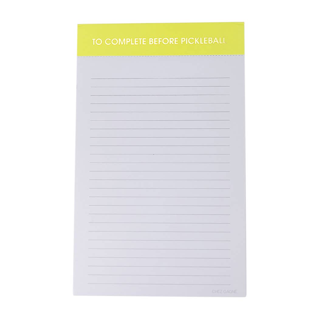 To Complete Before Pickleball - Lined Notepad