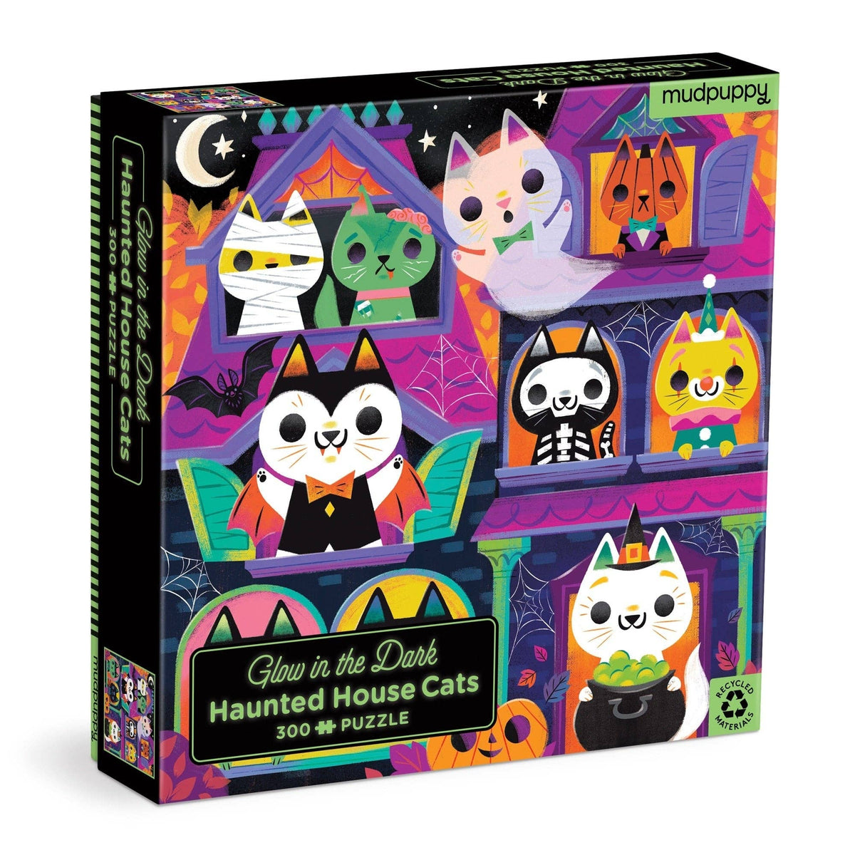 Haunted House Cats 300 Piece Glow in the Dark Puzzle