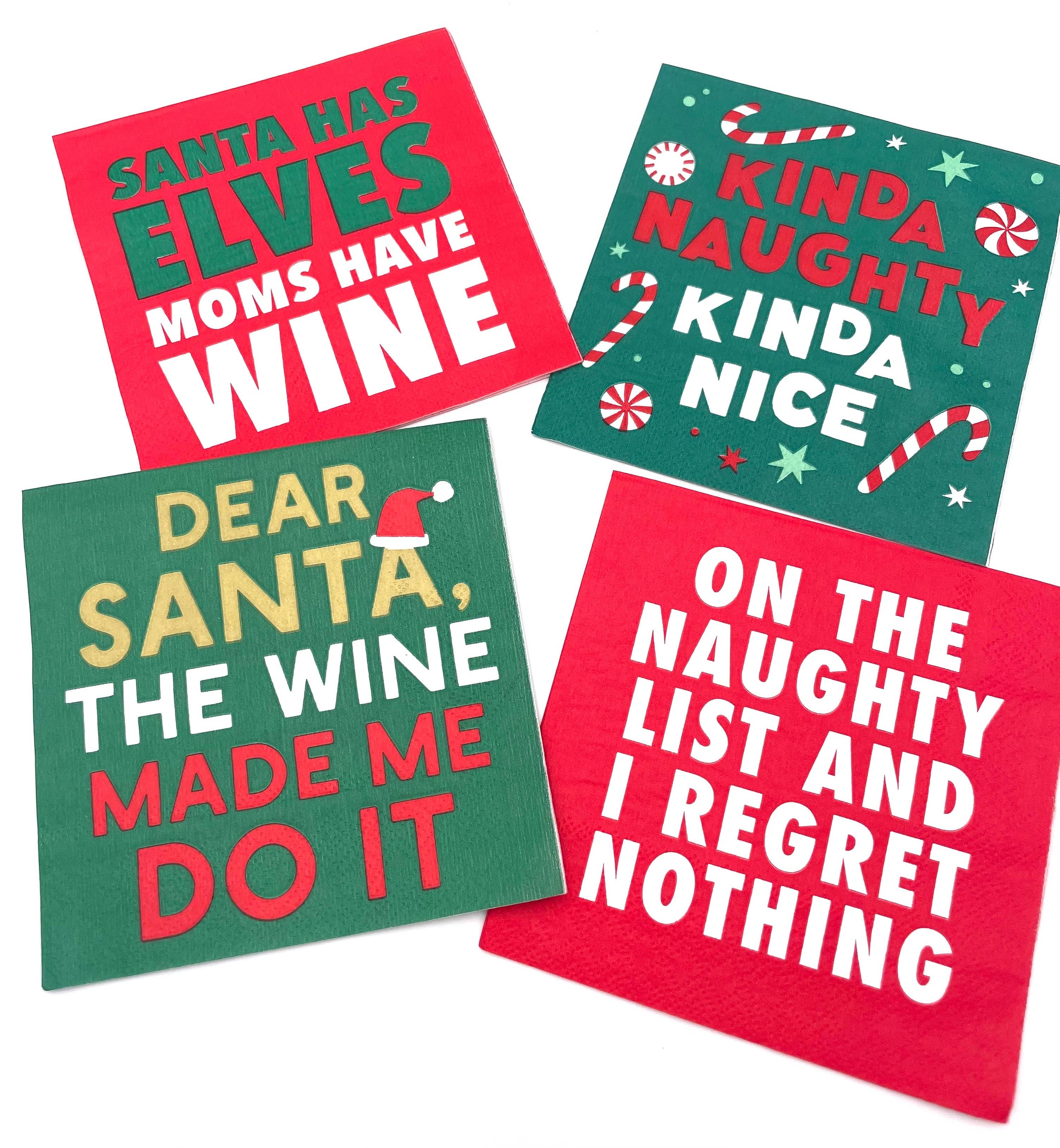 I Regret Nothing Christmas Cocktail Napkins