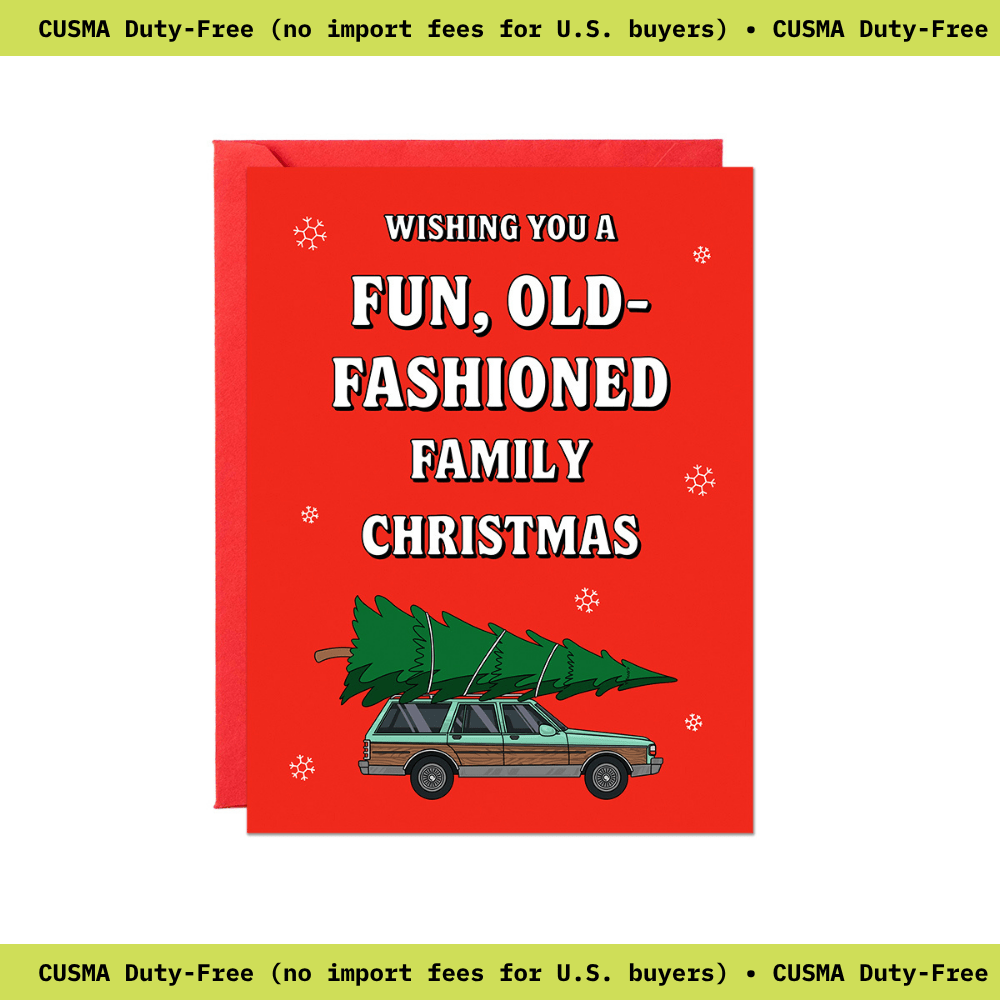 Fun, Old-Fashioned Christmas Christmas Card