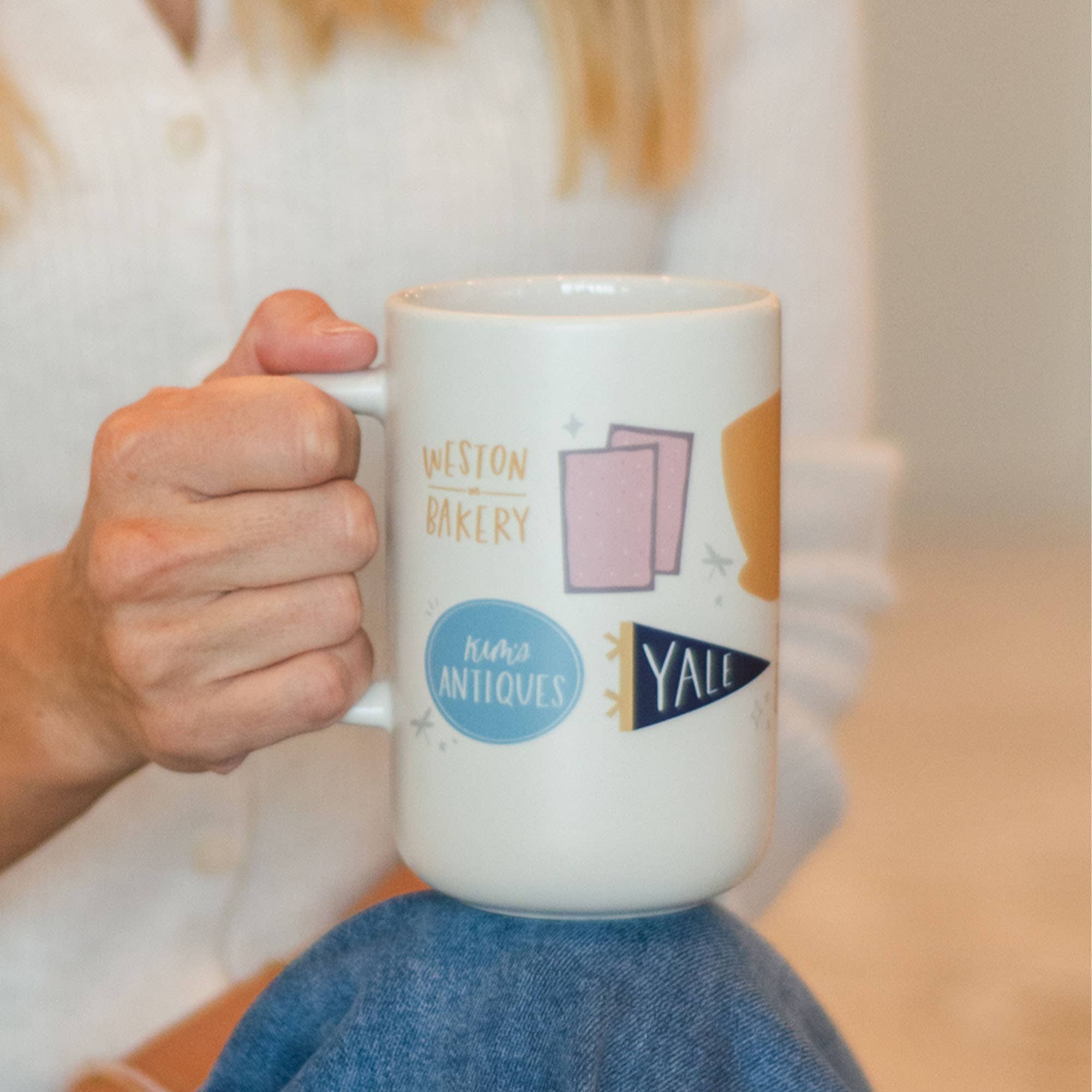 Stars Hollow Tall Ceramic Coffee Mug