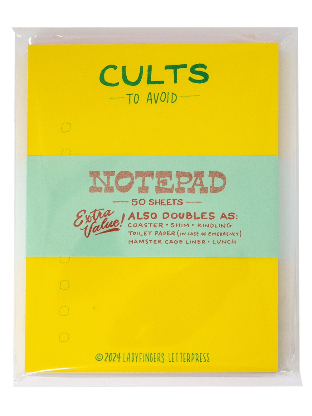 Cults to Avoid Risograph Notepad