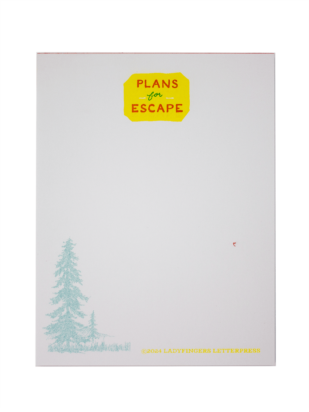 Plans for Escape Risograph Notepad