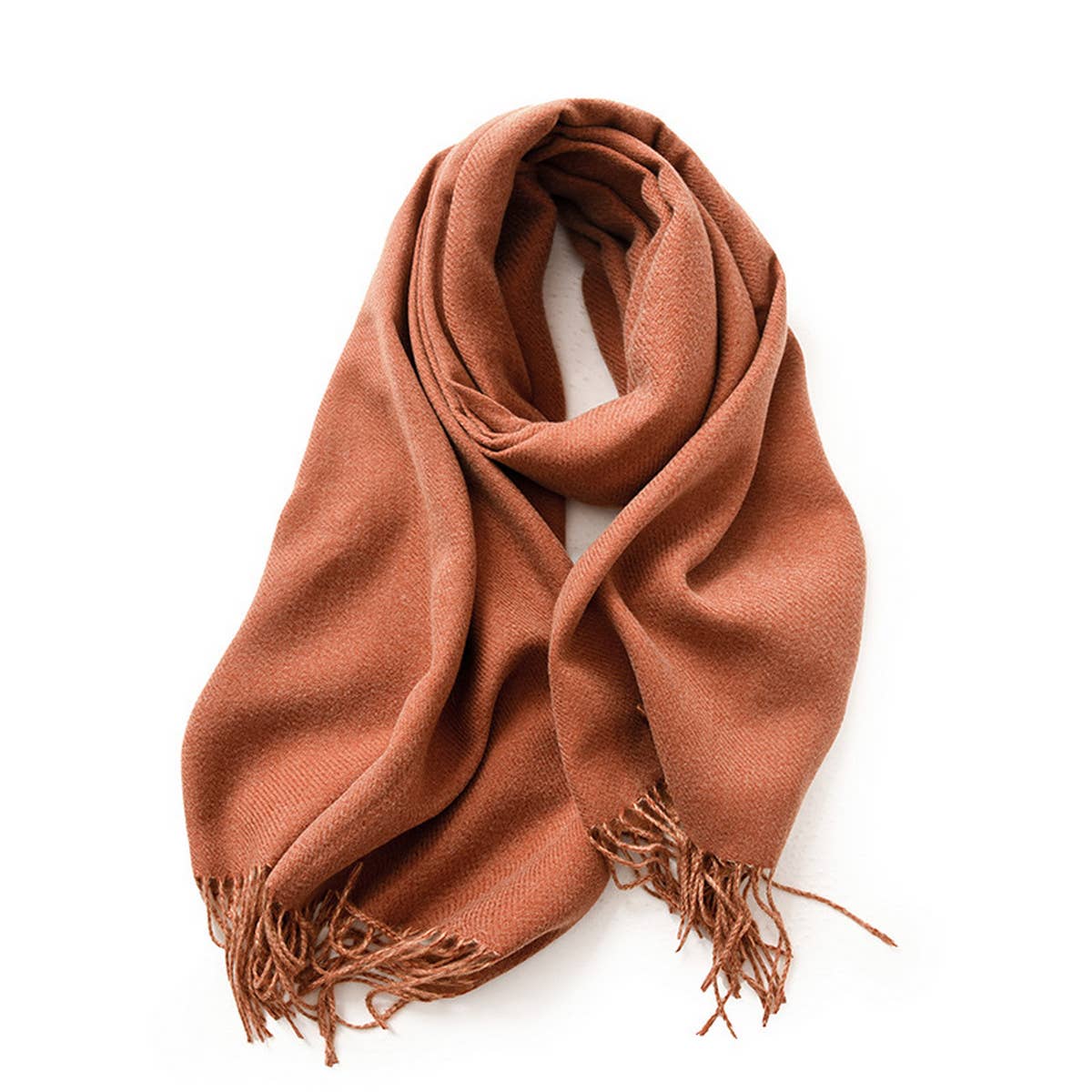 Mustard Soft Faux Cashmere with Tassels